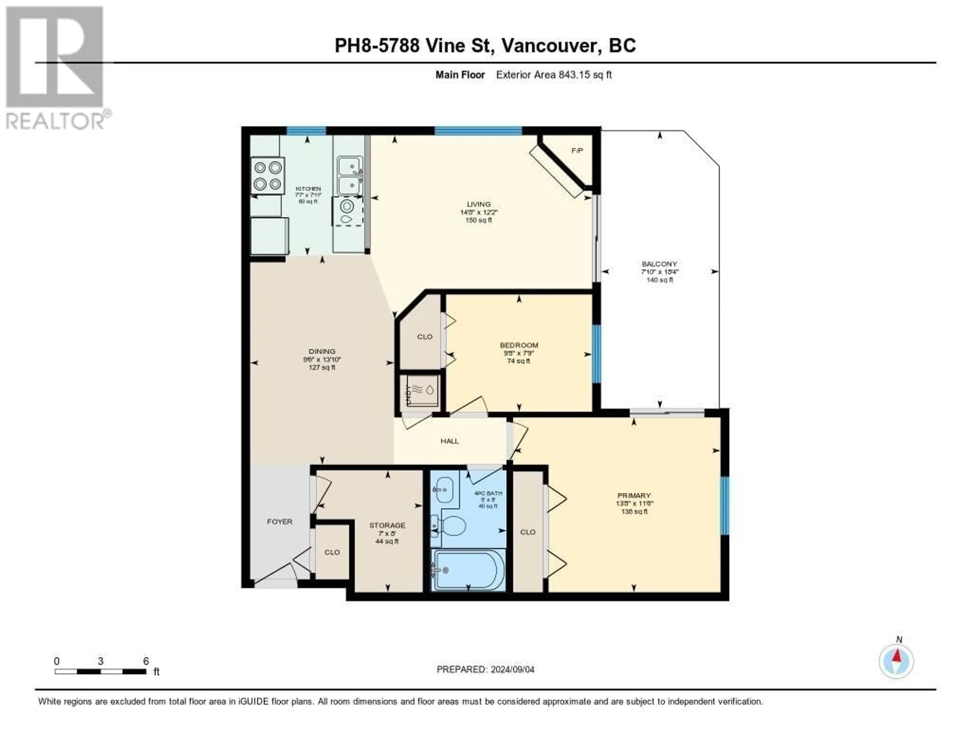 Floor plan for PH8 5788 VINE STREET, Vancouver British Columbia V6M4L8