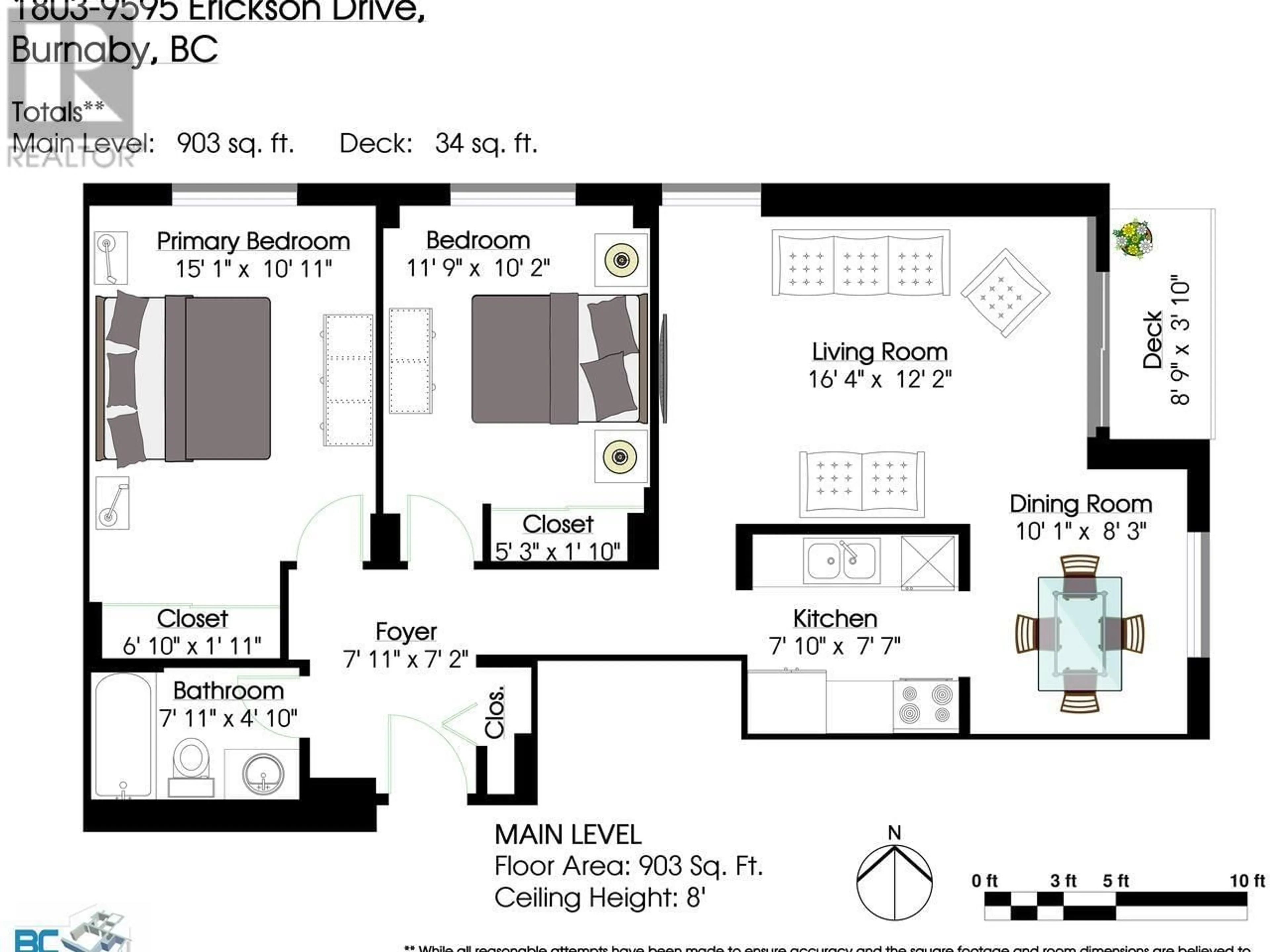 Floor plan for 1804 9595 ERICKSON DRIVE, Burnaby British Columbia V3J7N9