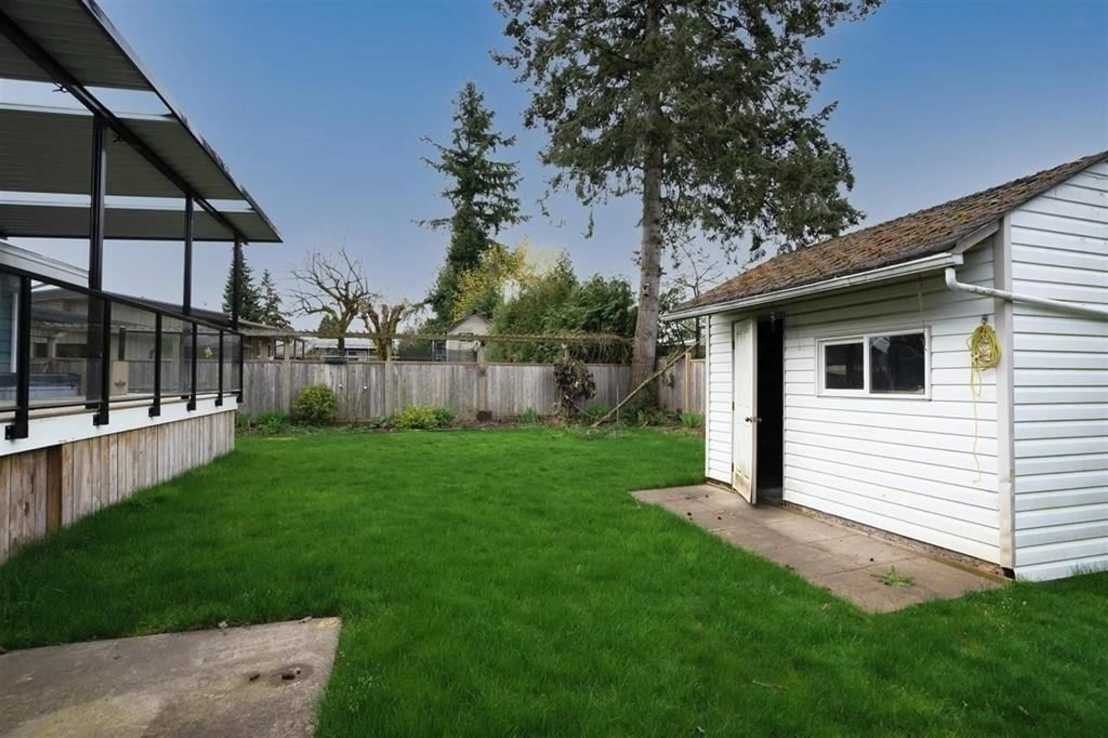 Patio, the fenced backyard for 2259 LYNDEN STREET, Abbotsford British Columbia V2T3B8