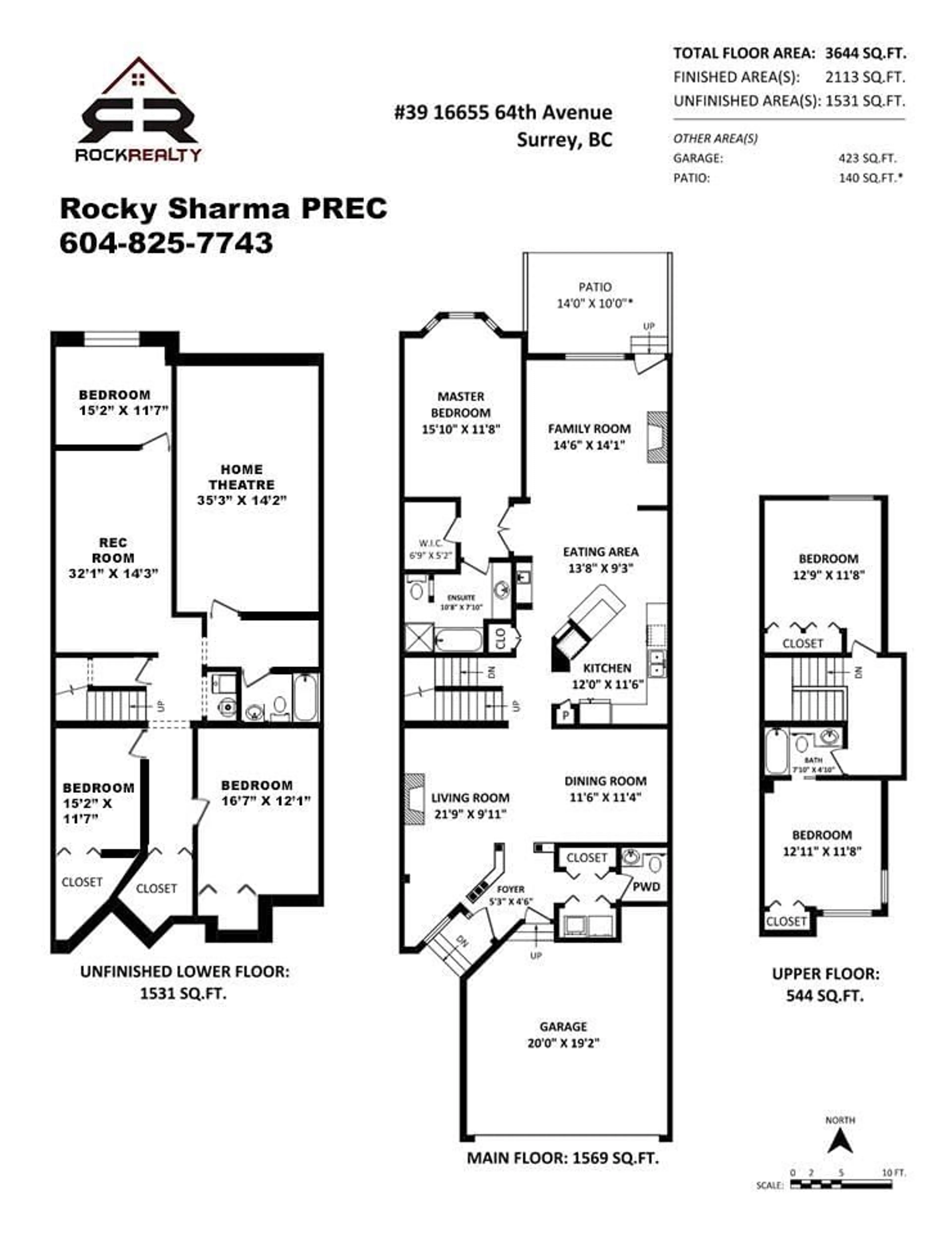 Floor plan for 39 16655 64 AVENUE, Surrey British Columbia V3S3V1