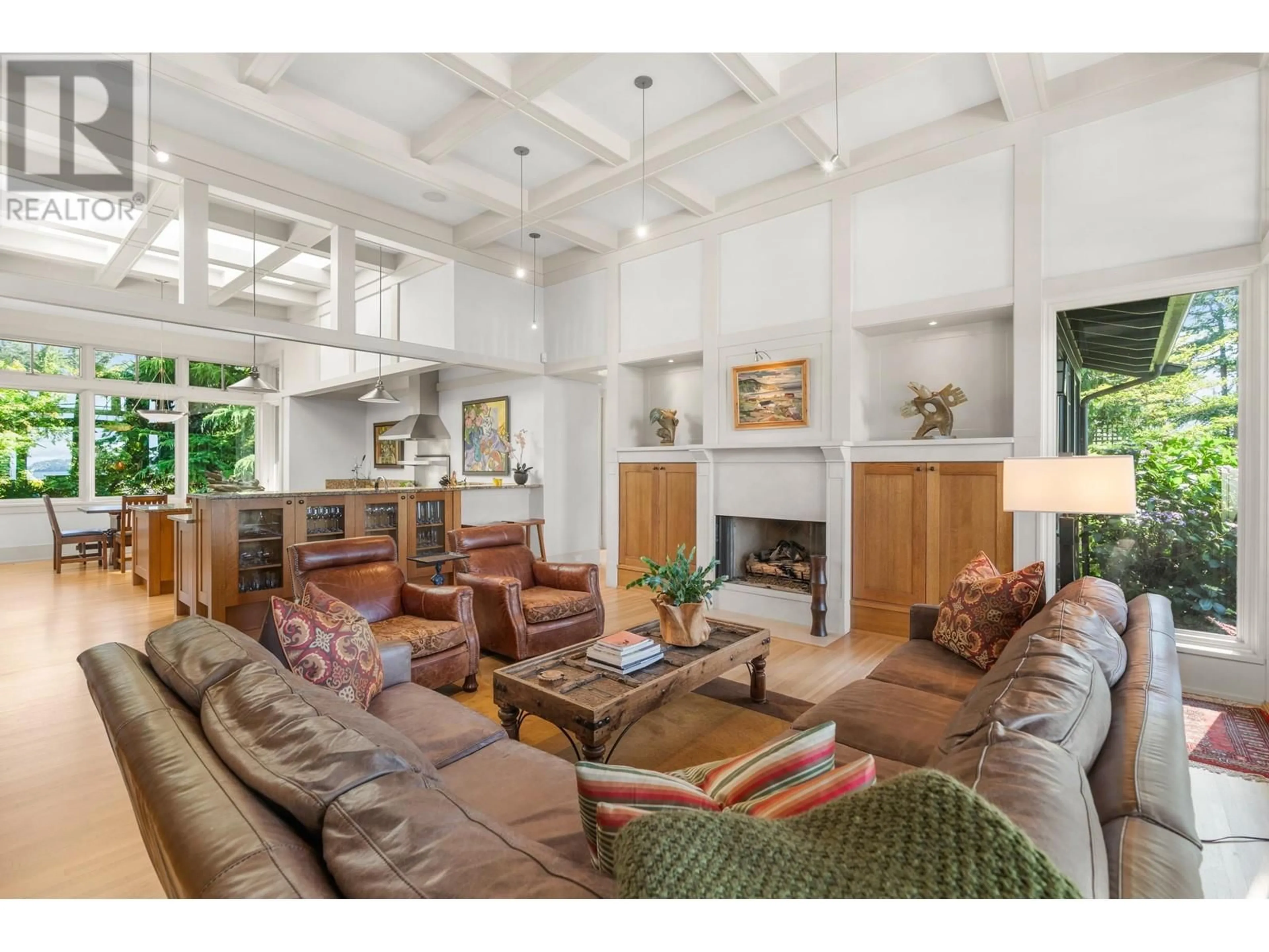 Living room, wood floors for 4528 CAULFEILD LANE, West Vancouver British Columbia V7W3J6