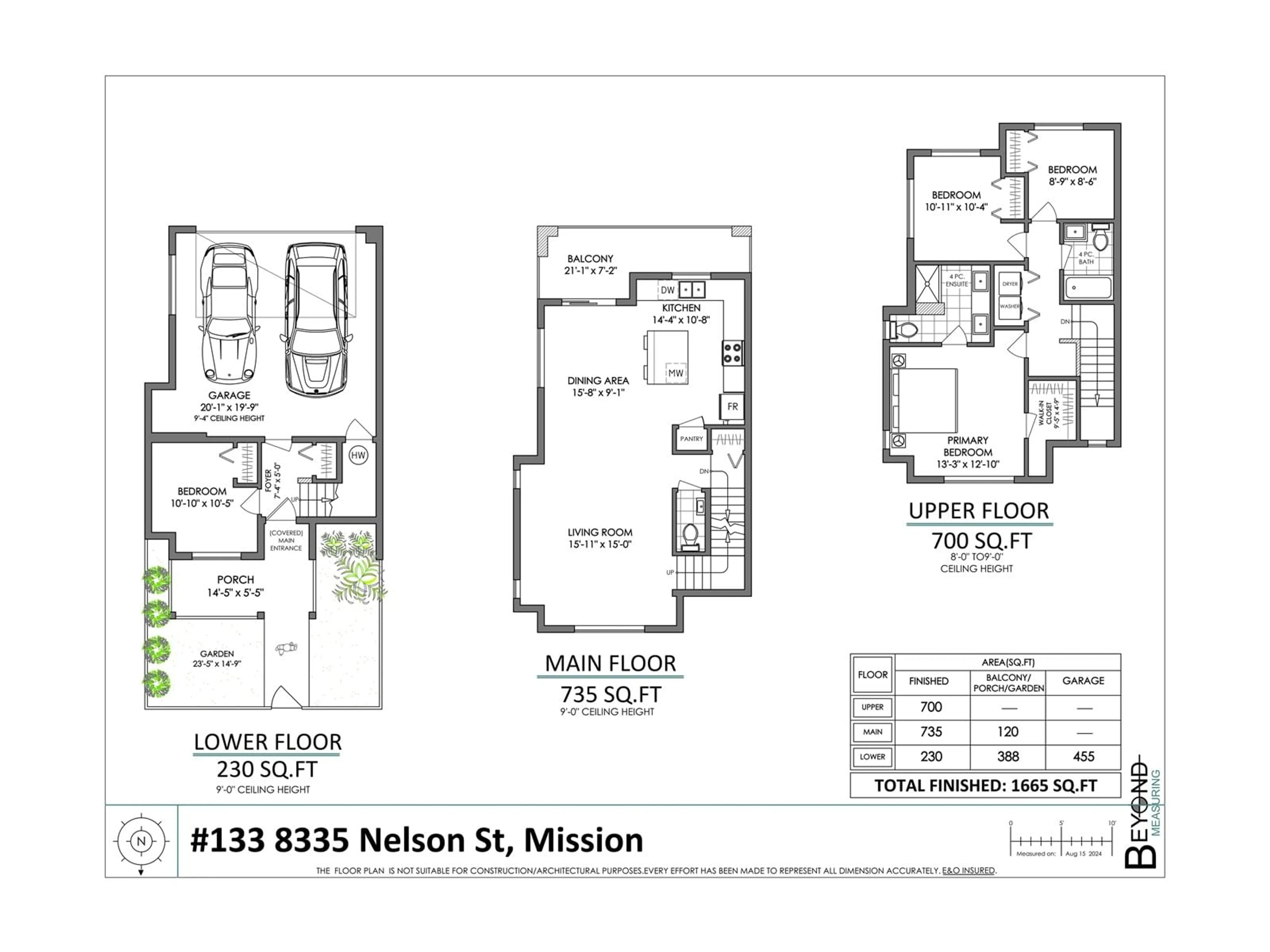 Floor plan for 133 8335 NELSON STREET, Mission British Columbia V4S0E4