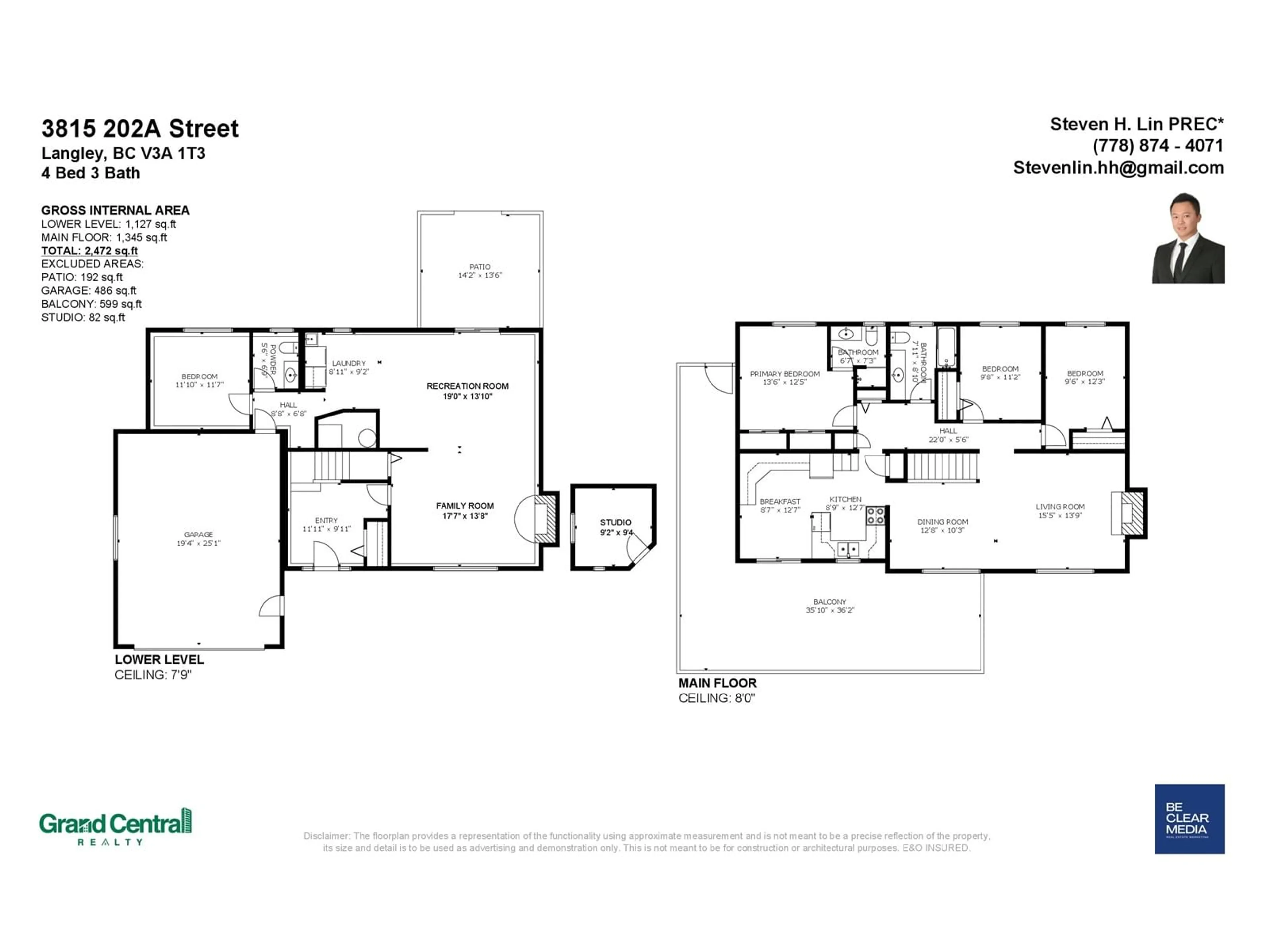 Floor plan for 3815 202A STREET, Langley British Columbia V3A1T3