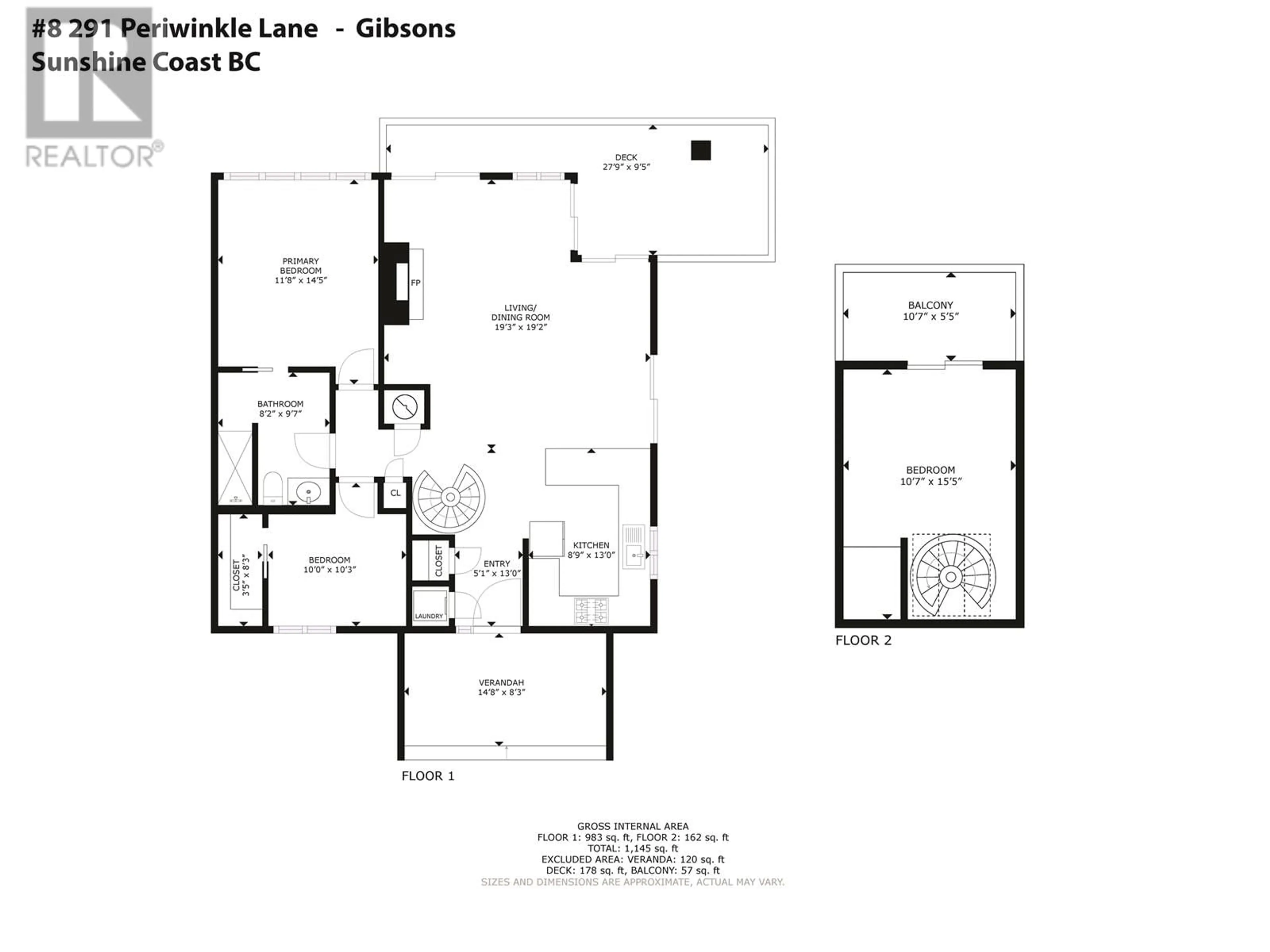 Floor plan for 8 291 PERIWINKLE LANE, Gibsons British Columbia V0N1V0