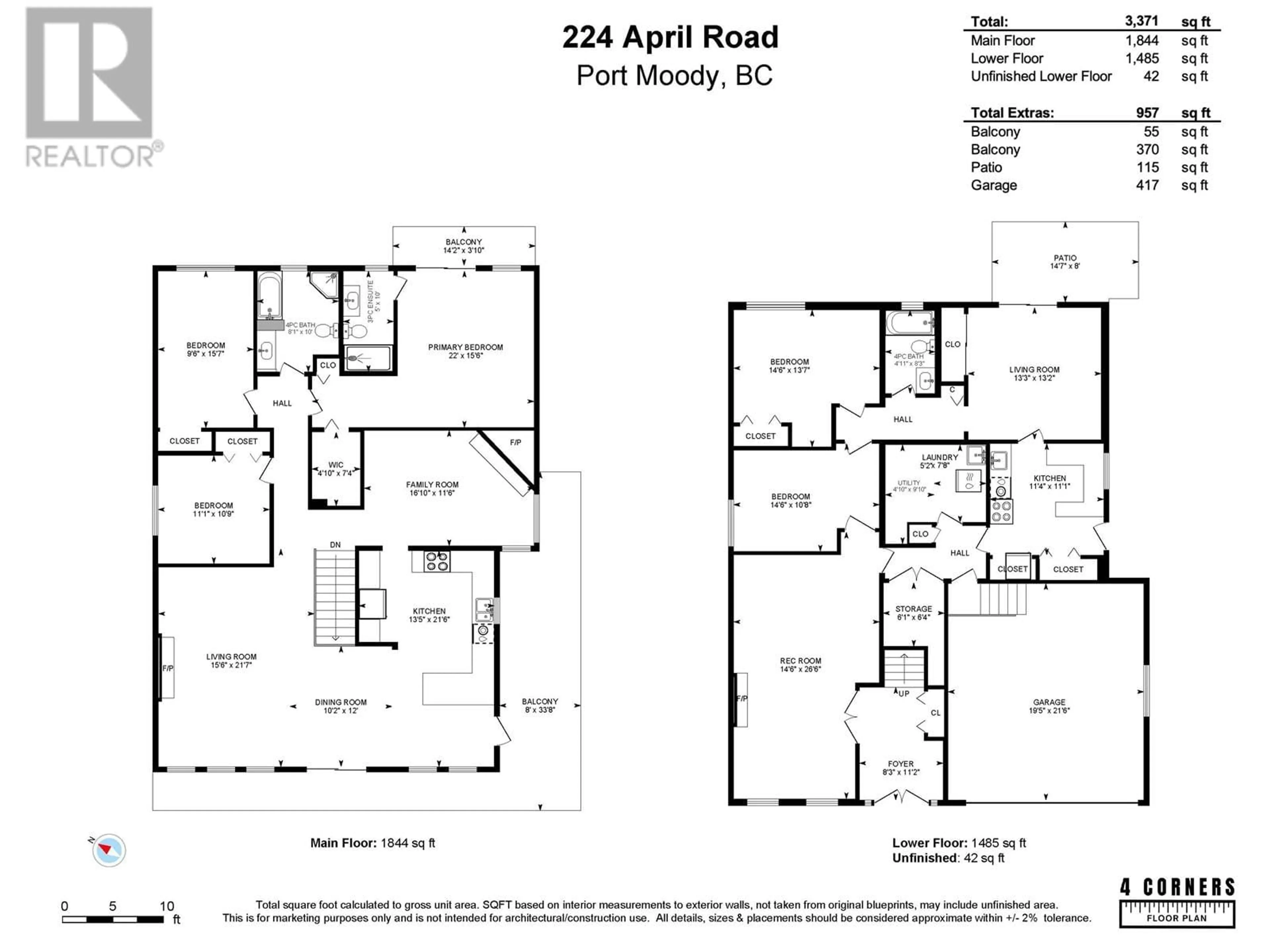 Floor plan for 224 APRIL ROAD, Port Moody British Columbia V3H3W1