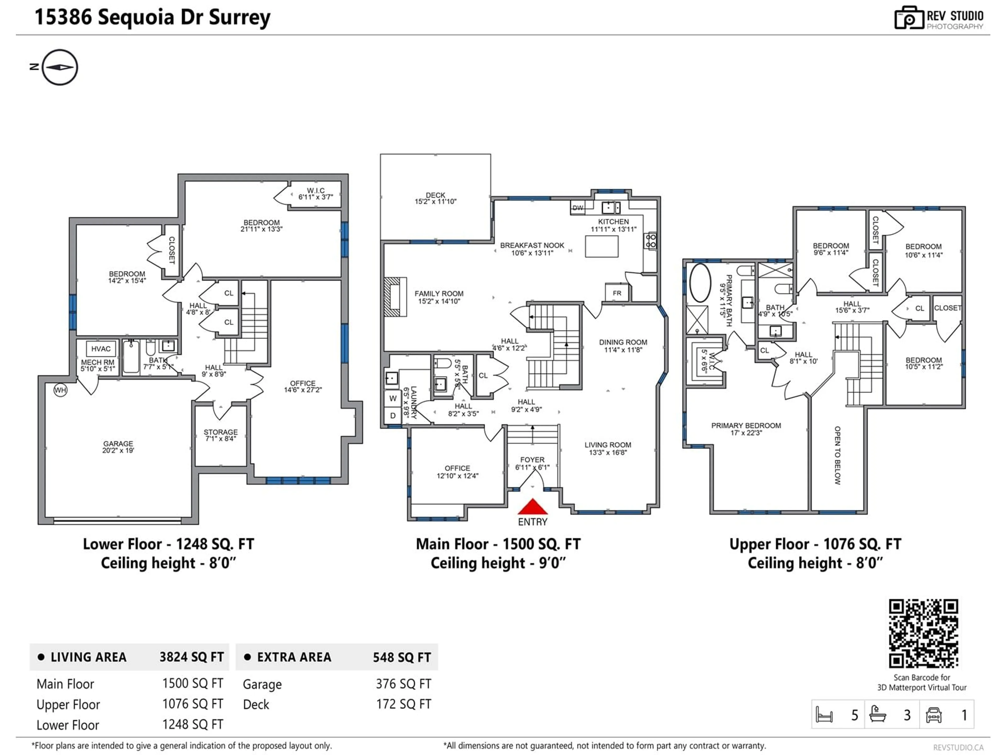 Floor plan for 15386 SEQUOIA DRIVE, Surrey British Columbia V3S8N4