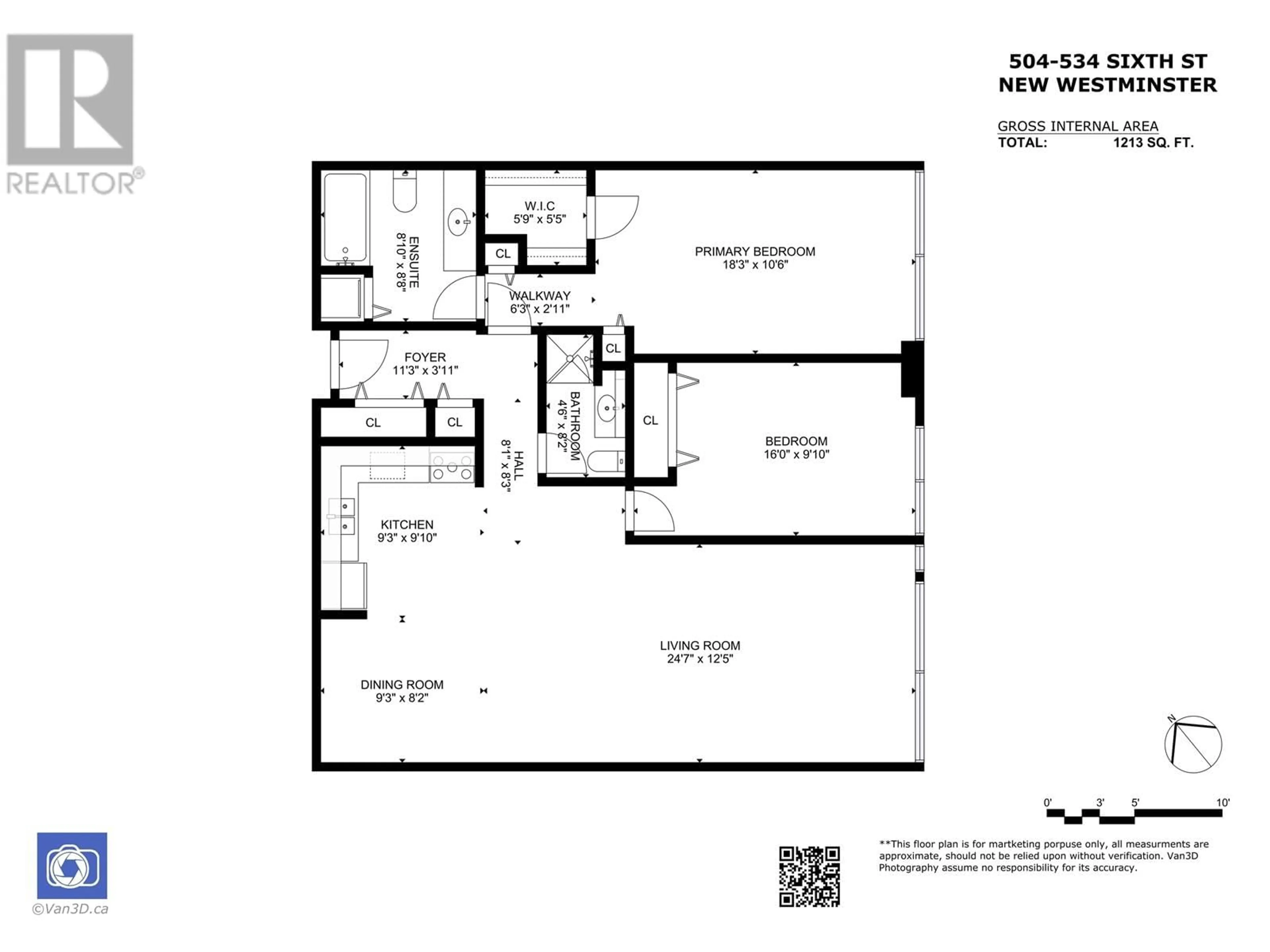 Floor plan for 504 534 SIXTH STREET, New Westminster British Columbia V3L3B5