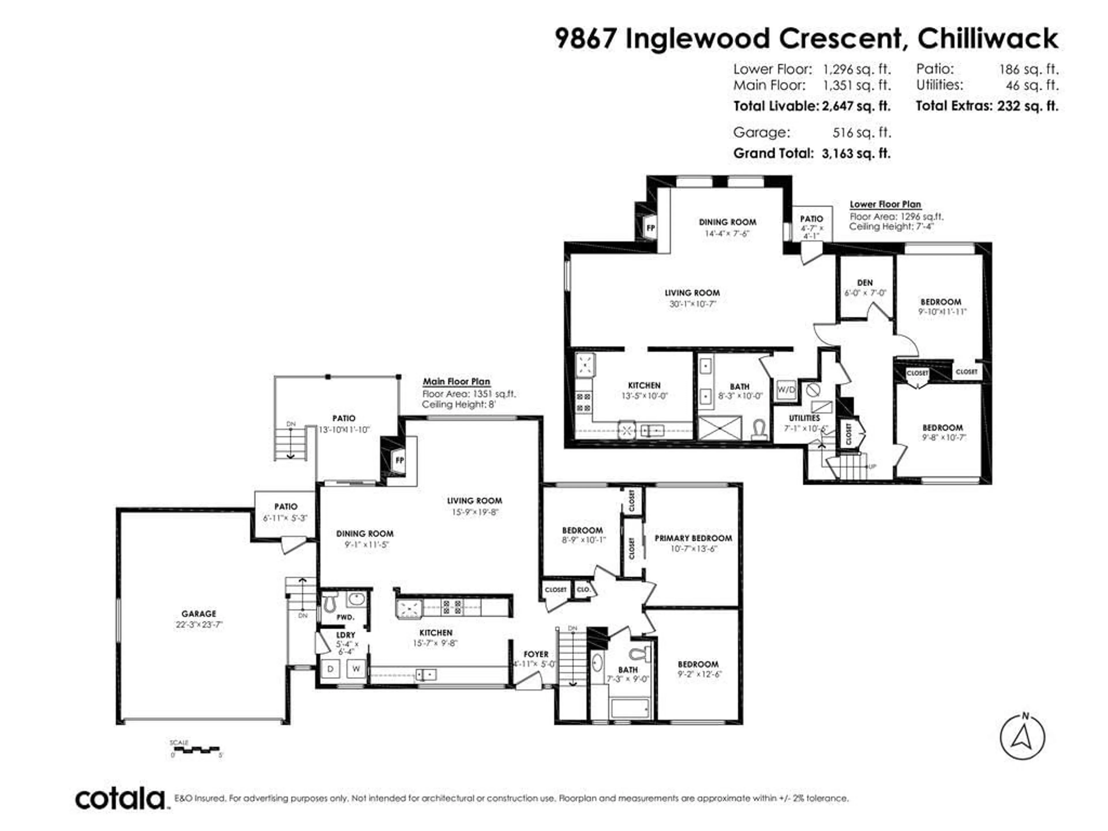 Floor plan for 9867 INGLEWOOD CRESCENT, Chilliwack British Columbia V2P5L7