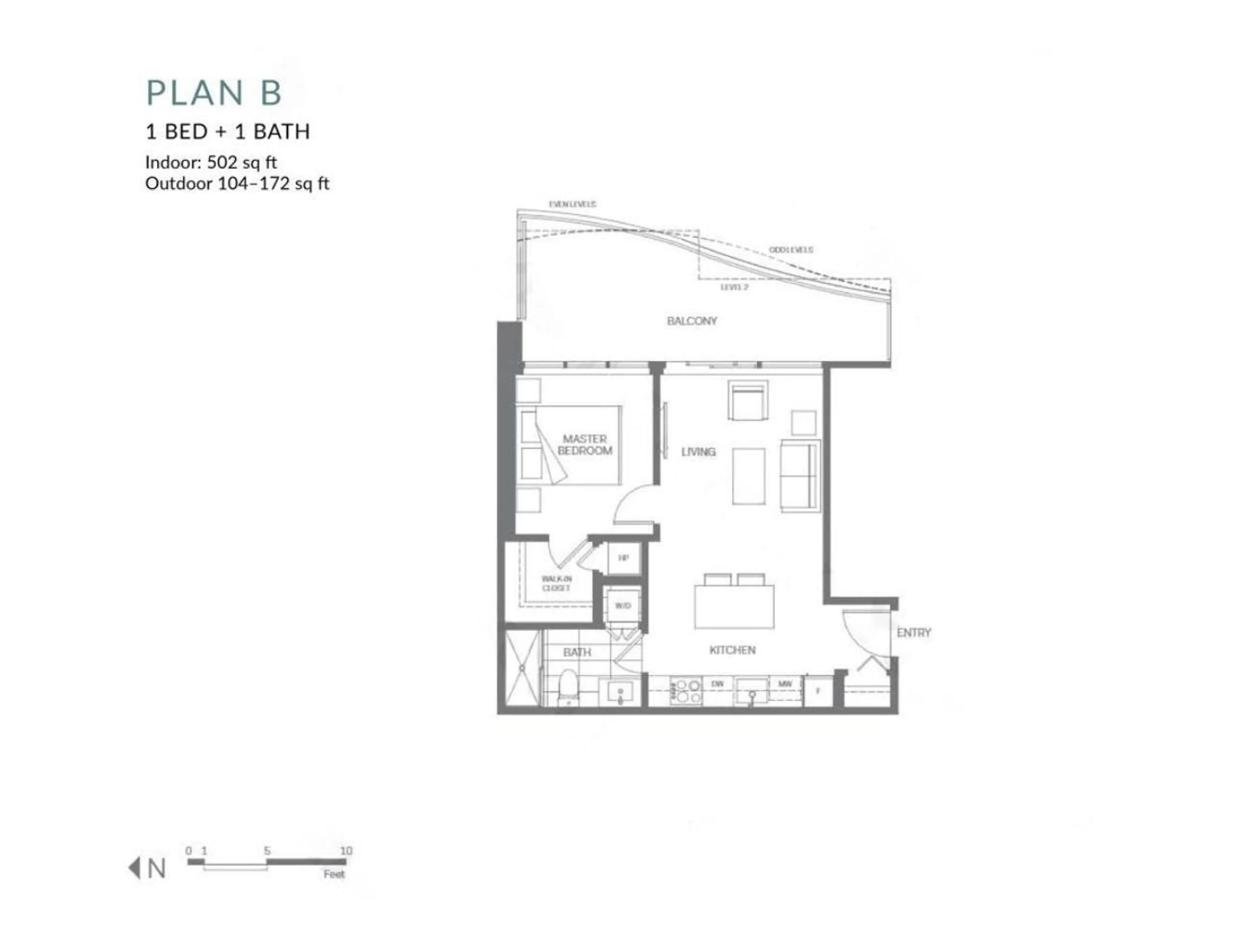 Floor plan for 404 13318 104 AVENUE, Surrey British Columbia V3T0R2