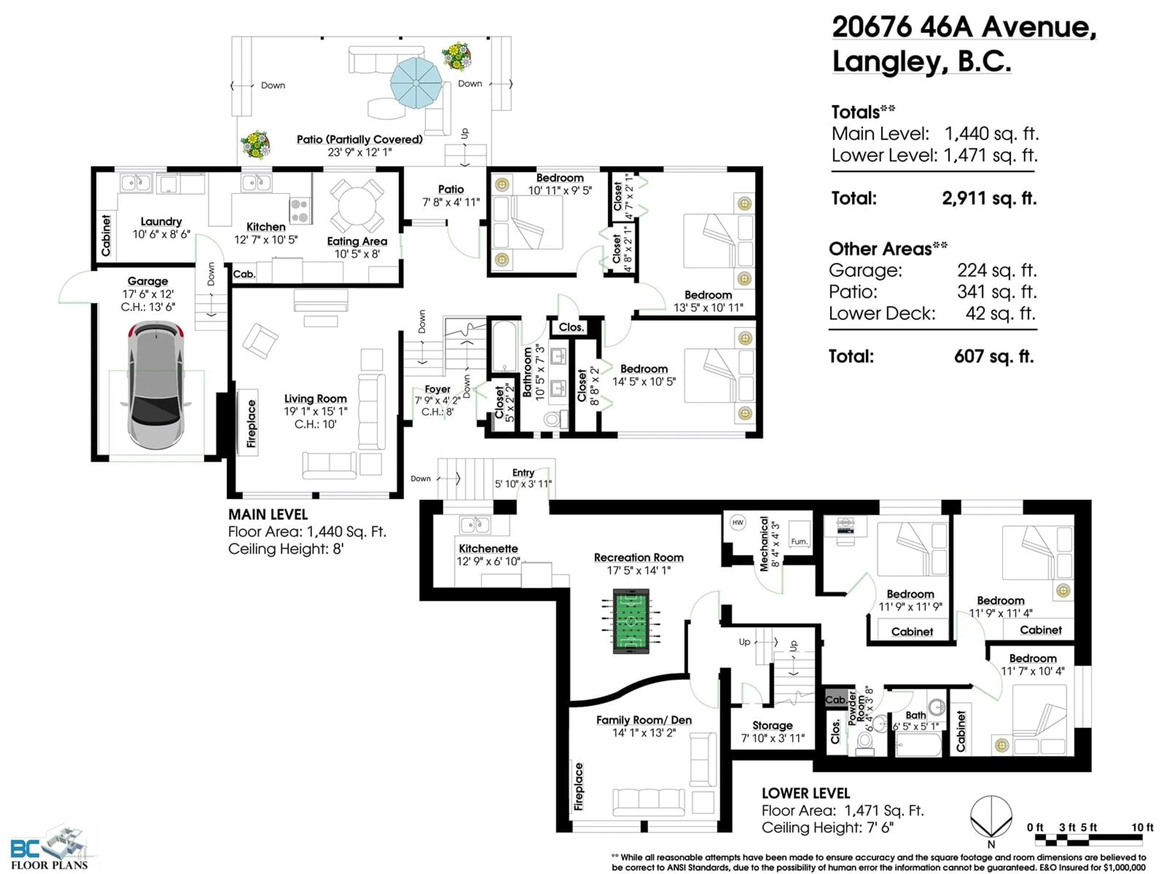 Floor plan for 20676 46A AVENUE, Langley British Columbia V3A3J9