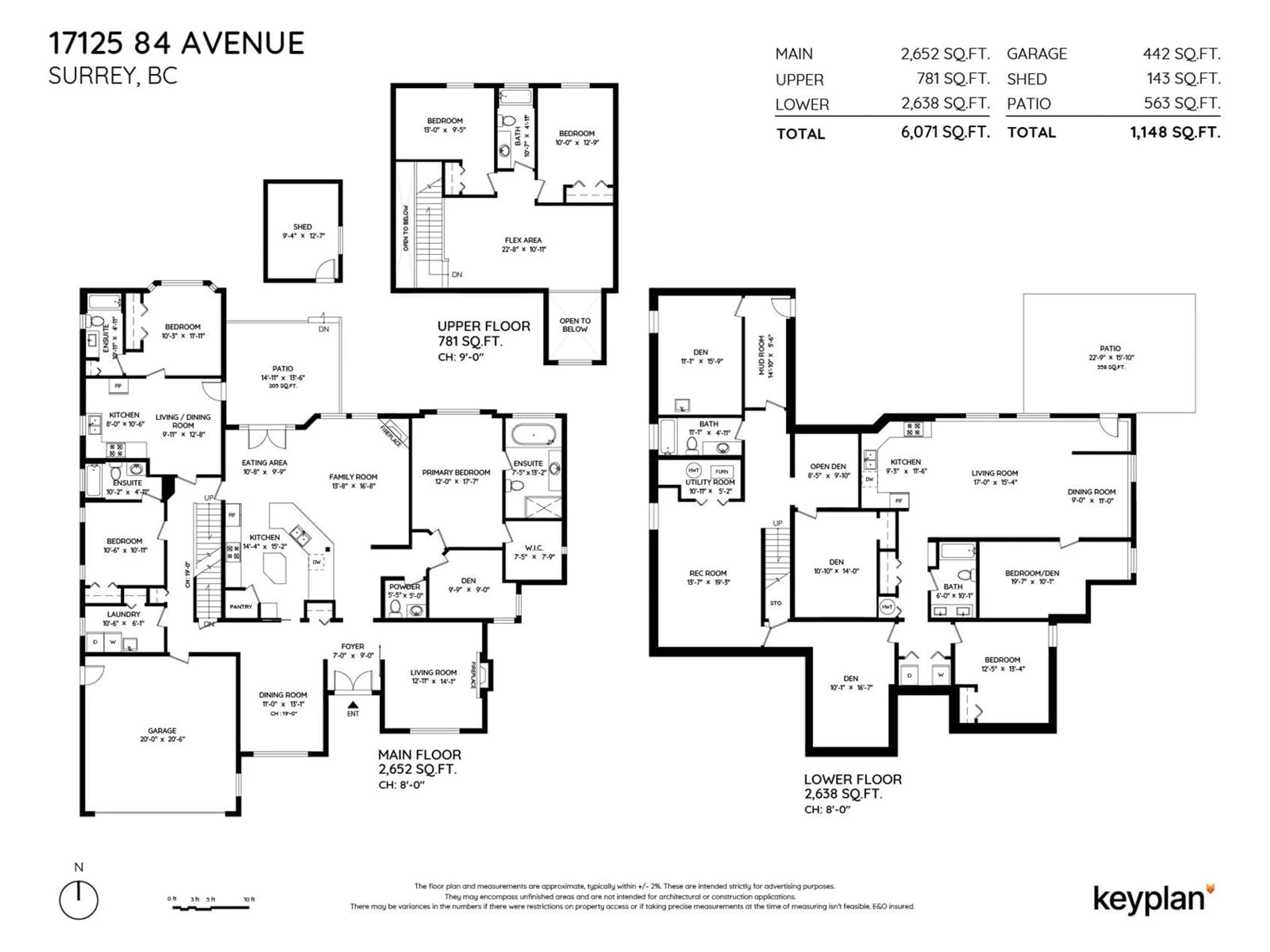 Floor plan for 17125 84 AVENUE, Surrey British Columbia V4N0A9