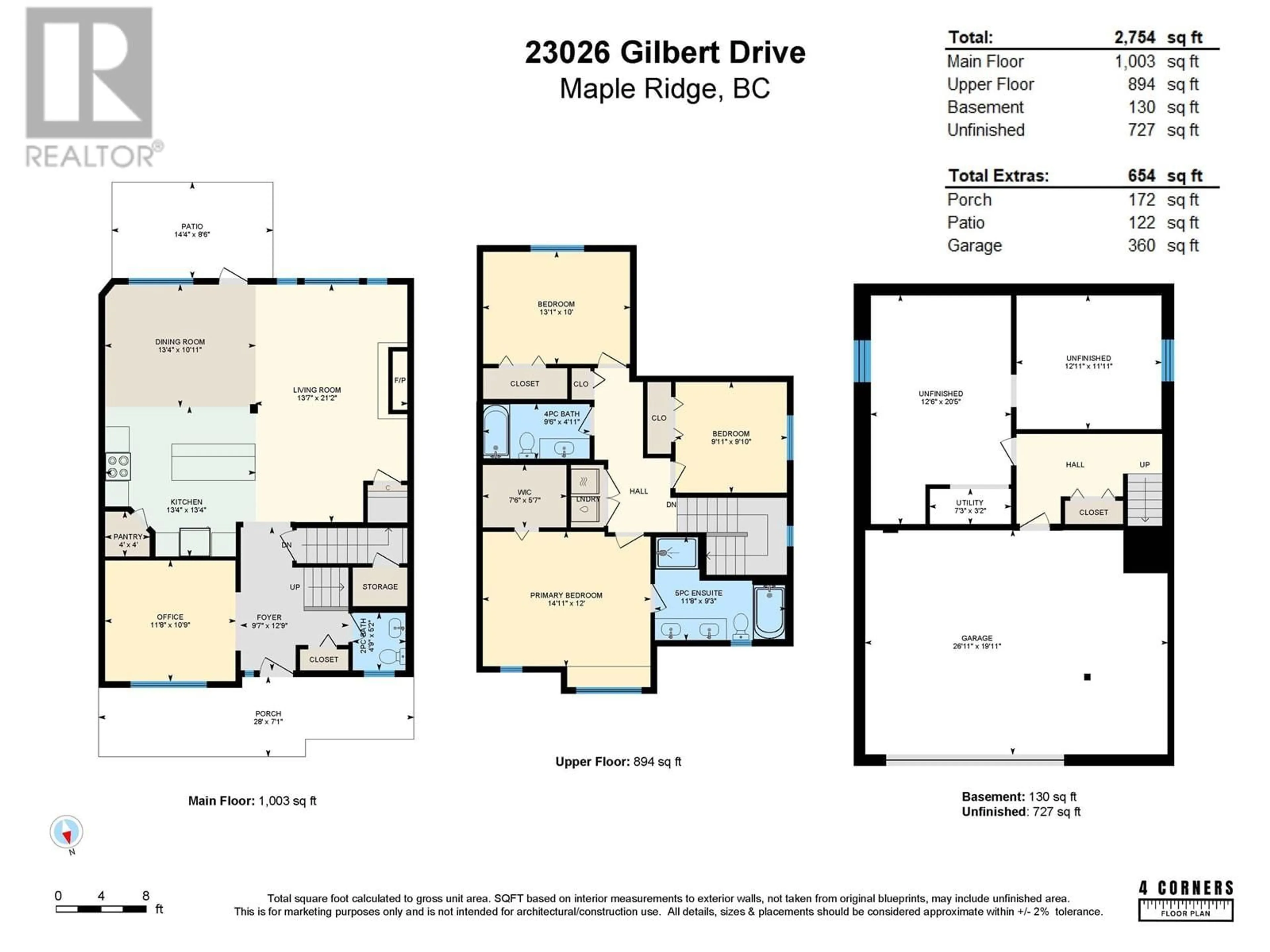 Floor plan for 23026 GILBERT DRIVE, Maple Ridge British Columbia V4R0C3