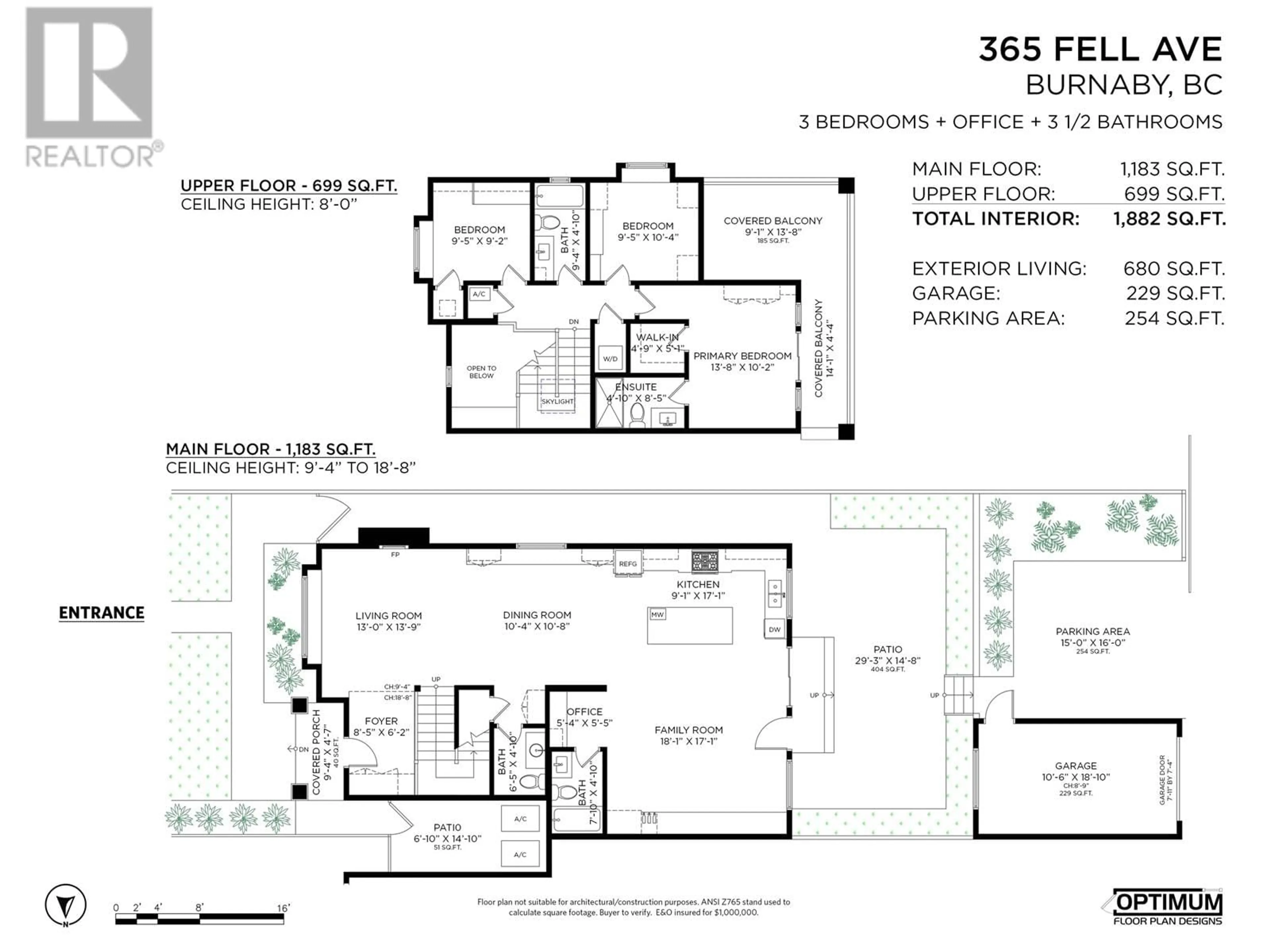 Floor plan for 365 FELL AVENUE, Burnaby British Columbia V5B3Y3