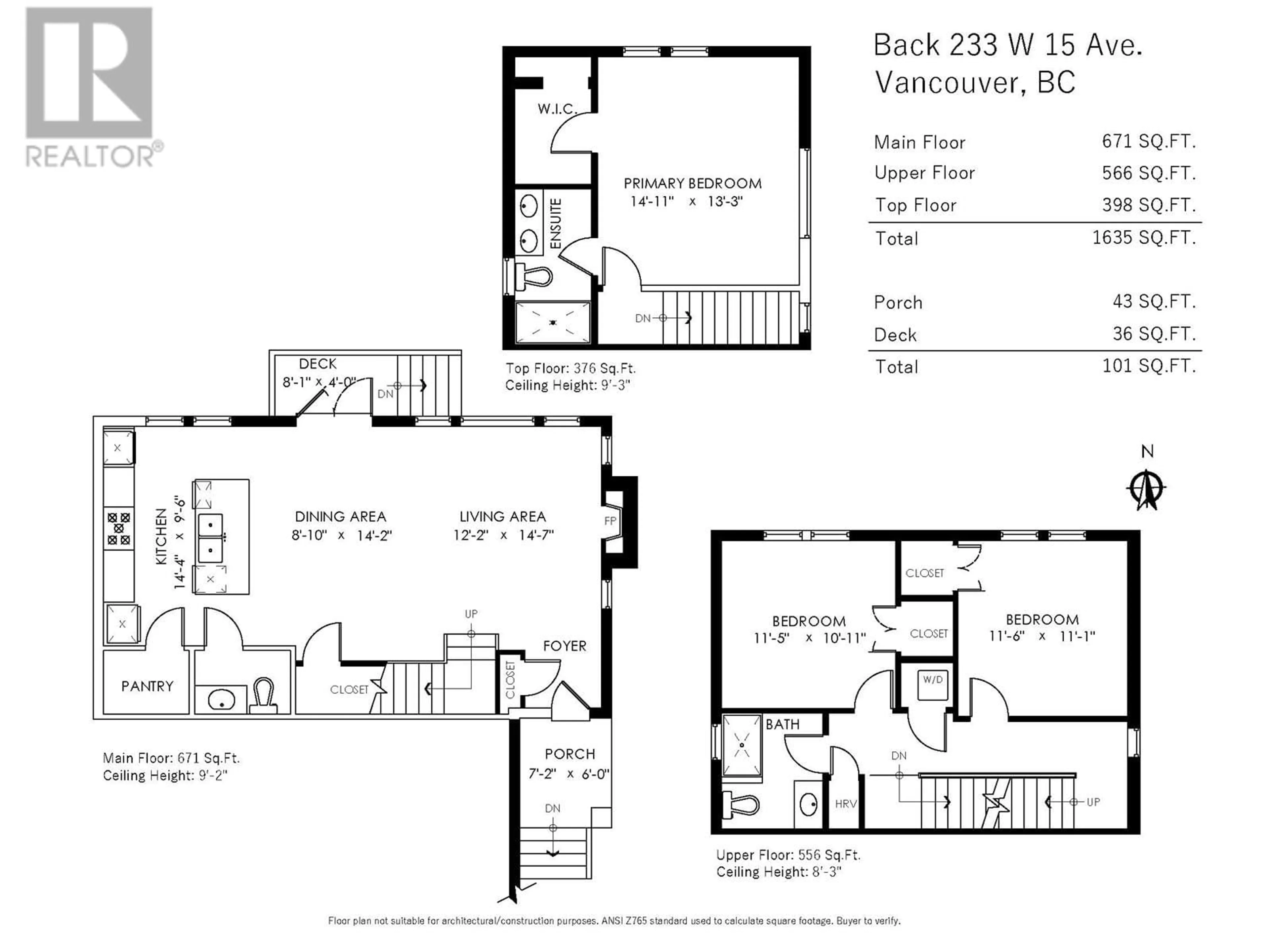 Floor plan for 231 W 15TH AVENUE, Vancouver British Columbia V5Y1Y1