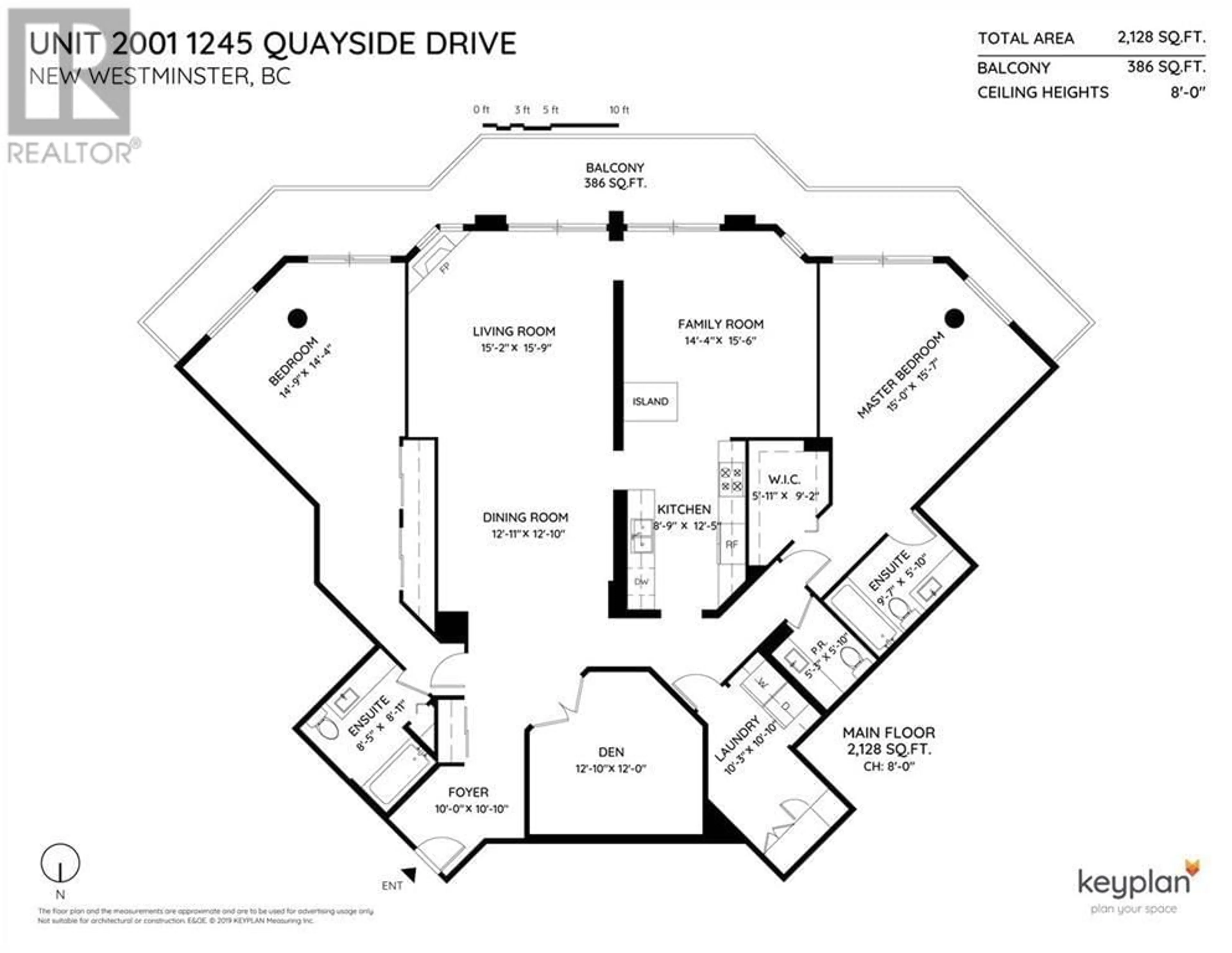 Floor plan for 2001 1245 QUAYSIDE DRIVE, New Westminster British Columbia V3M6J6