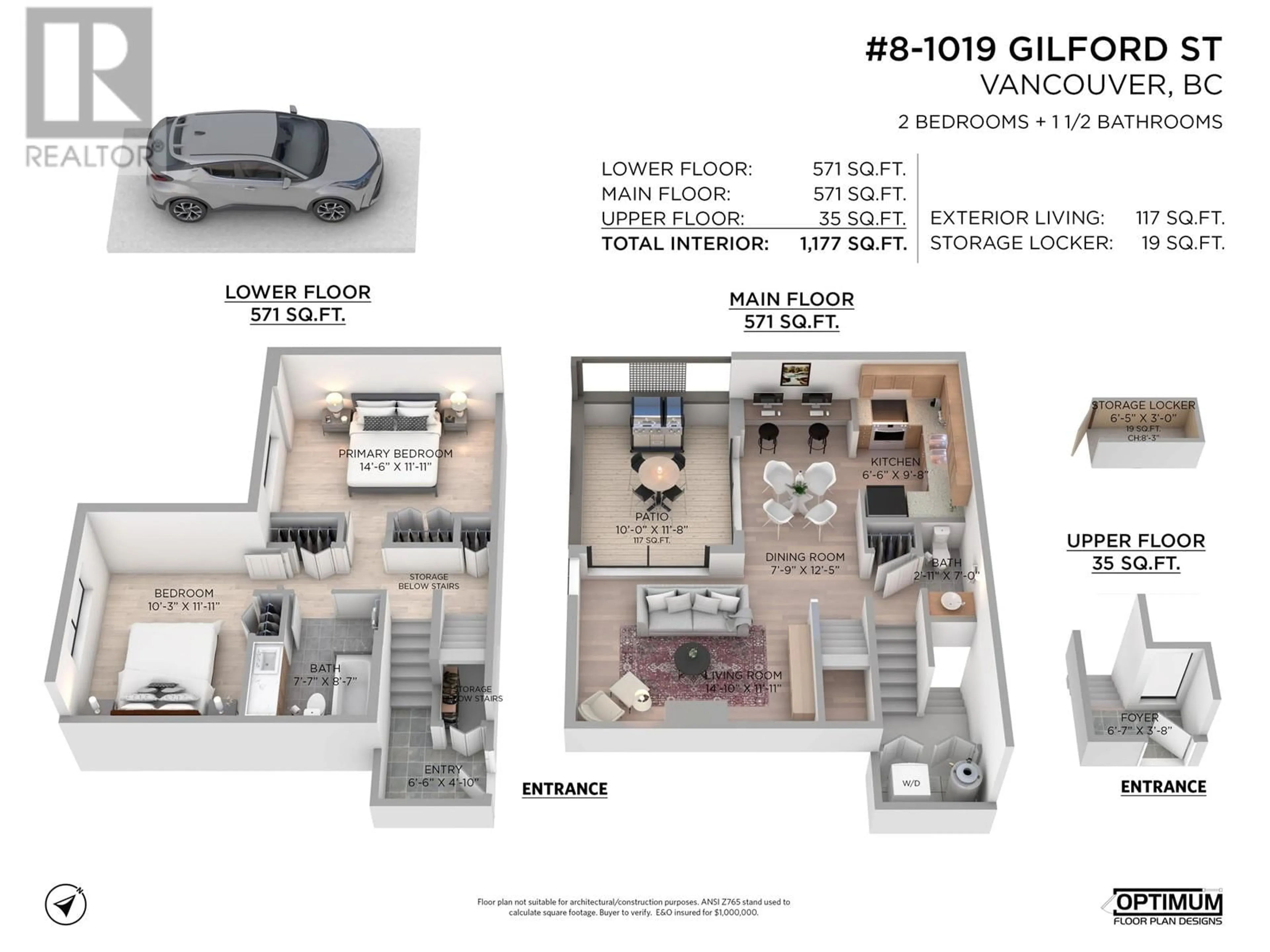 Floor plan for 8 1019 GILFORD STREET, Vancouver British Columbia V6G2P1