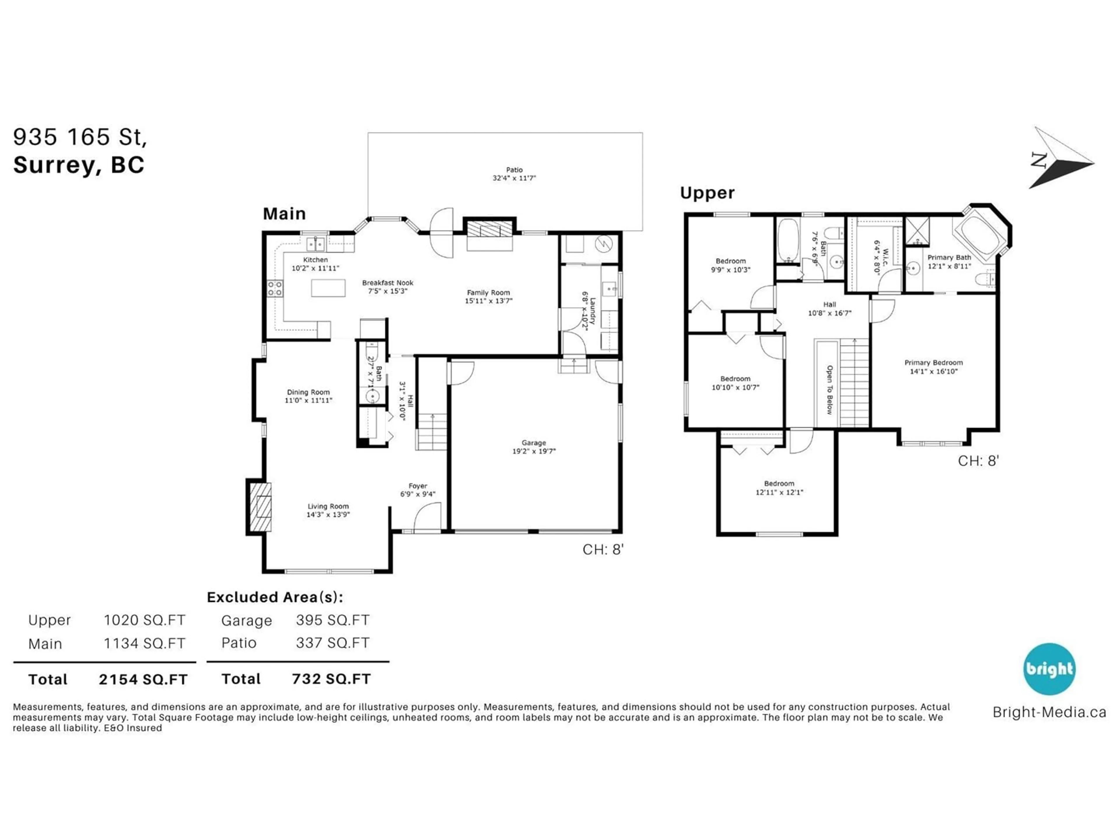 Floor plan for 935 165 STREET, Surrey British Columbia V4A9A3