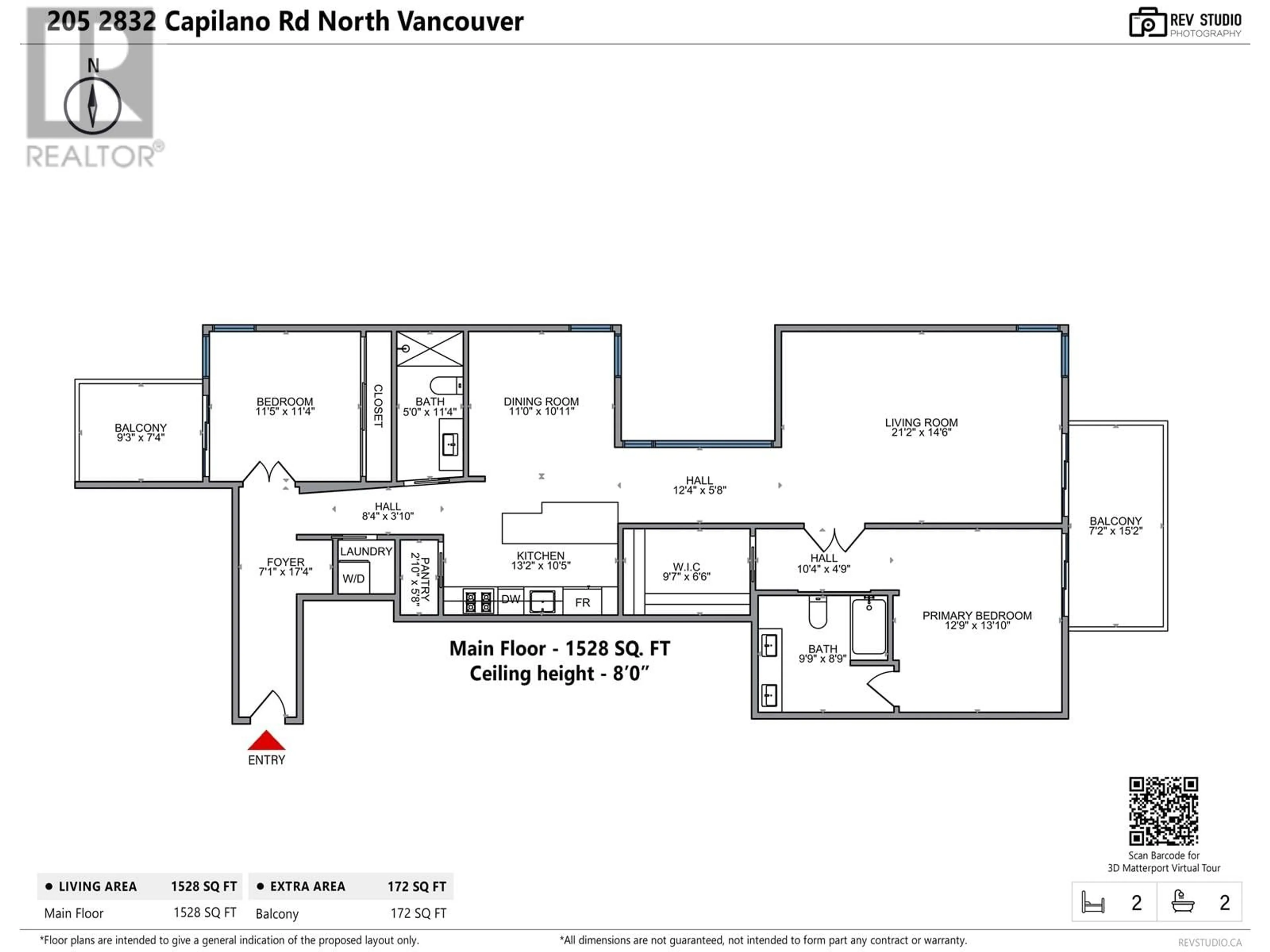 Floor plan for 205 2832 CAPILANO ROAD, Vancouver British Columbia V7R4H5