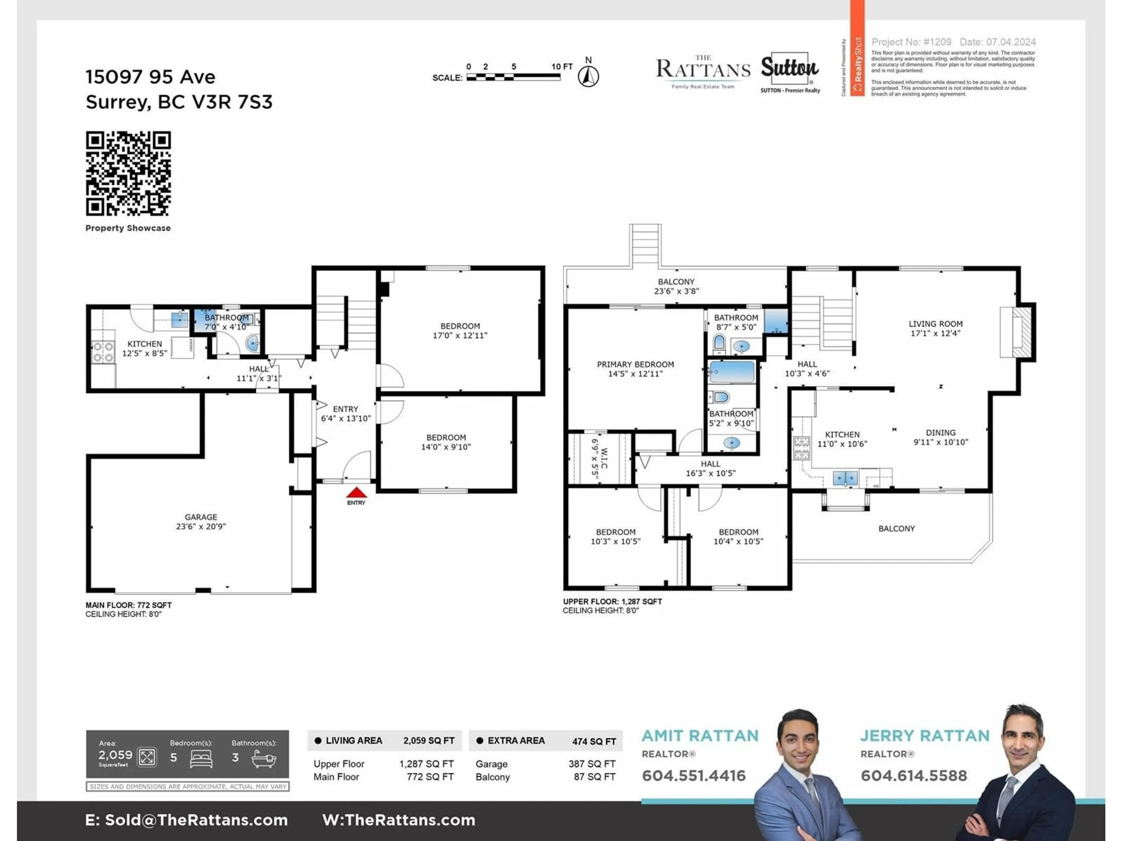 Floor plan for 15097 95 AVENUE, Surrey British Columbia V3V5W1