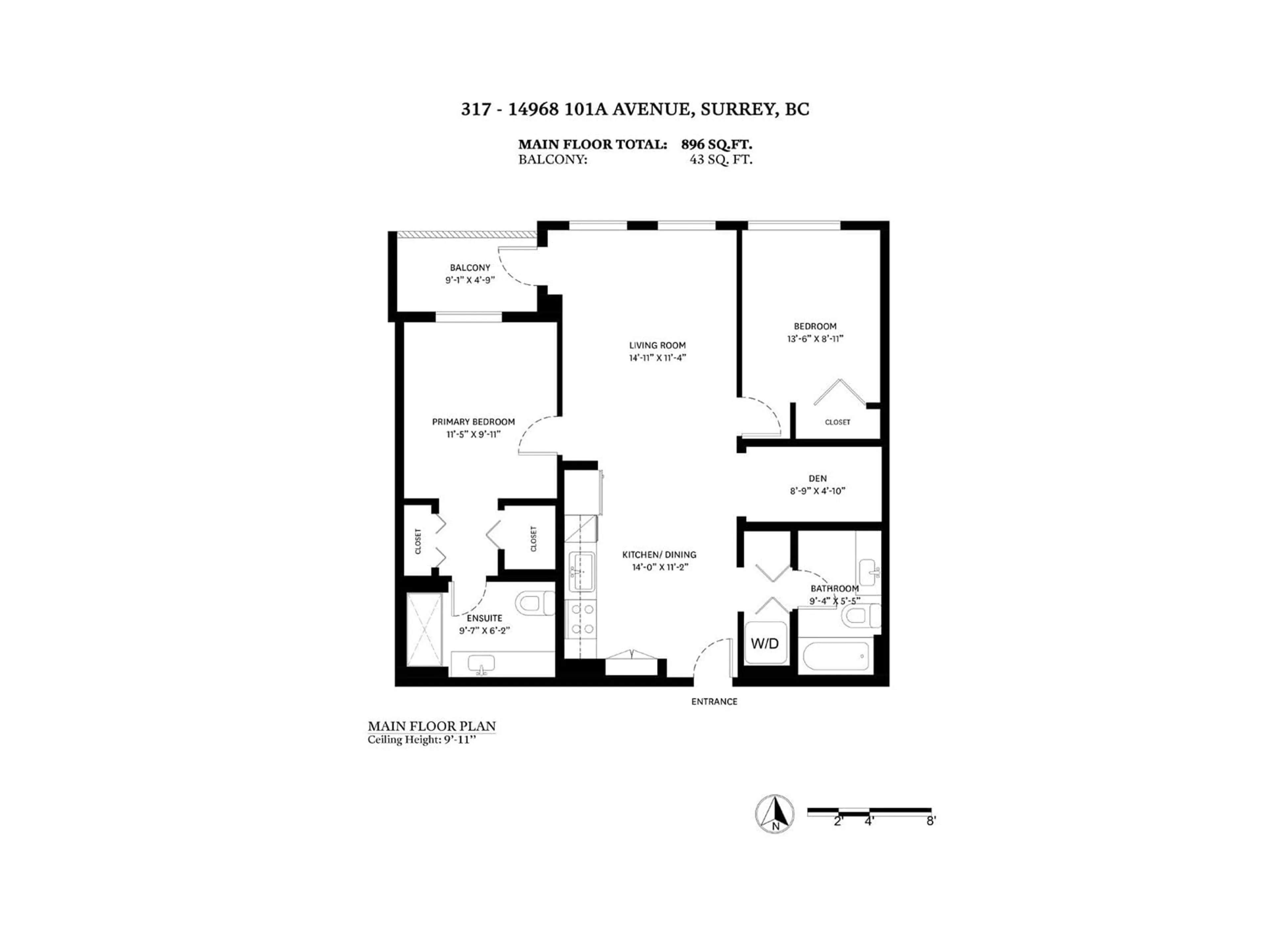 Floor plan for 317 14968 101A AVENUE, Surrey British Columbia V3R0E8