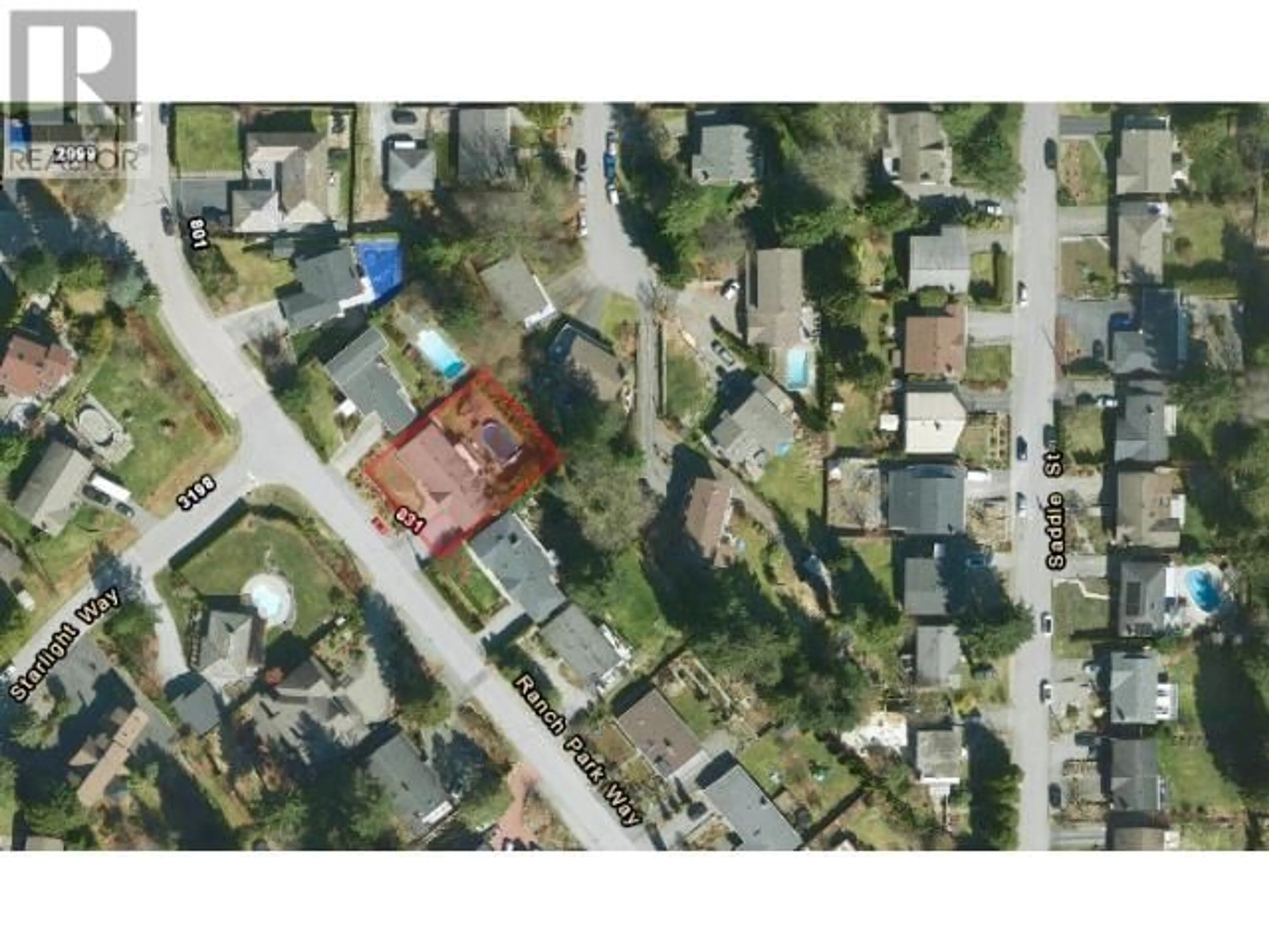A pic from outside/outdoor area/front of a property/back of a property/a pic from drone, street for 840 RANCH PARK WAY, Coquitlam British Columbia V3C2H3