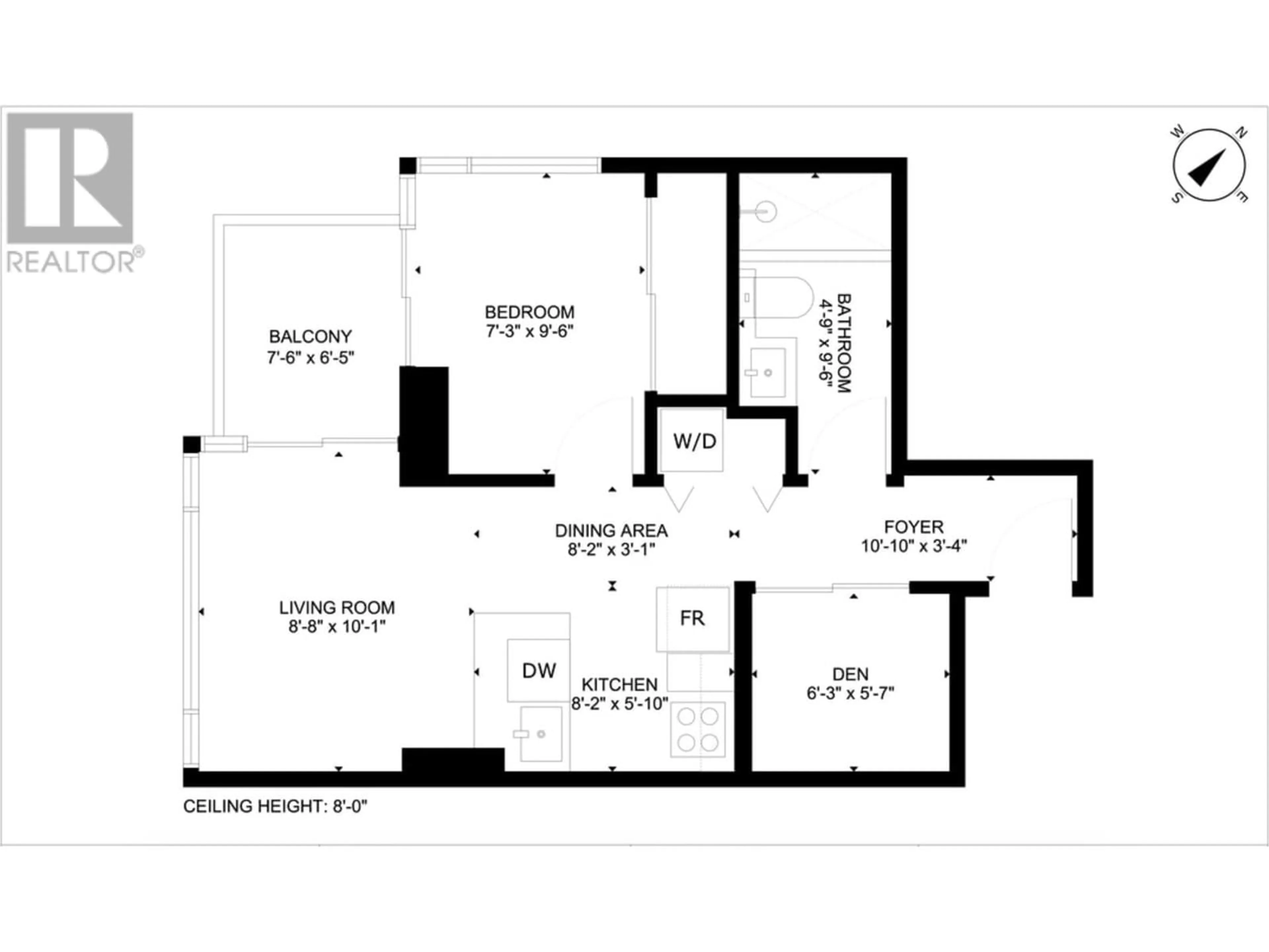 Floor plan for 1109 1889 ALBERNI STREET, Vancouver British Columbia V6G3G7