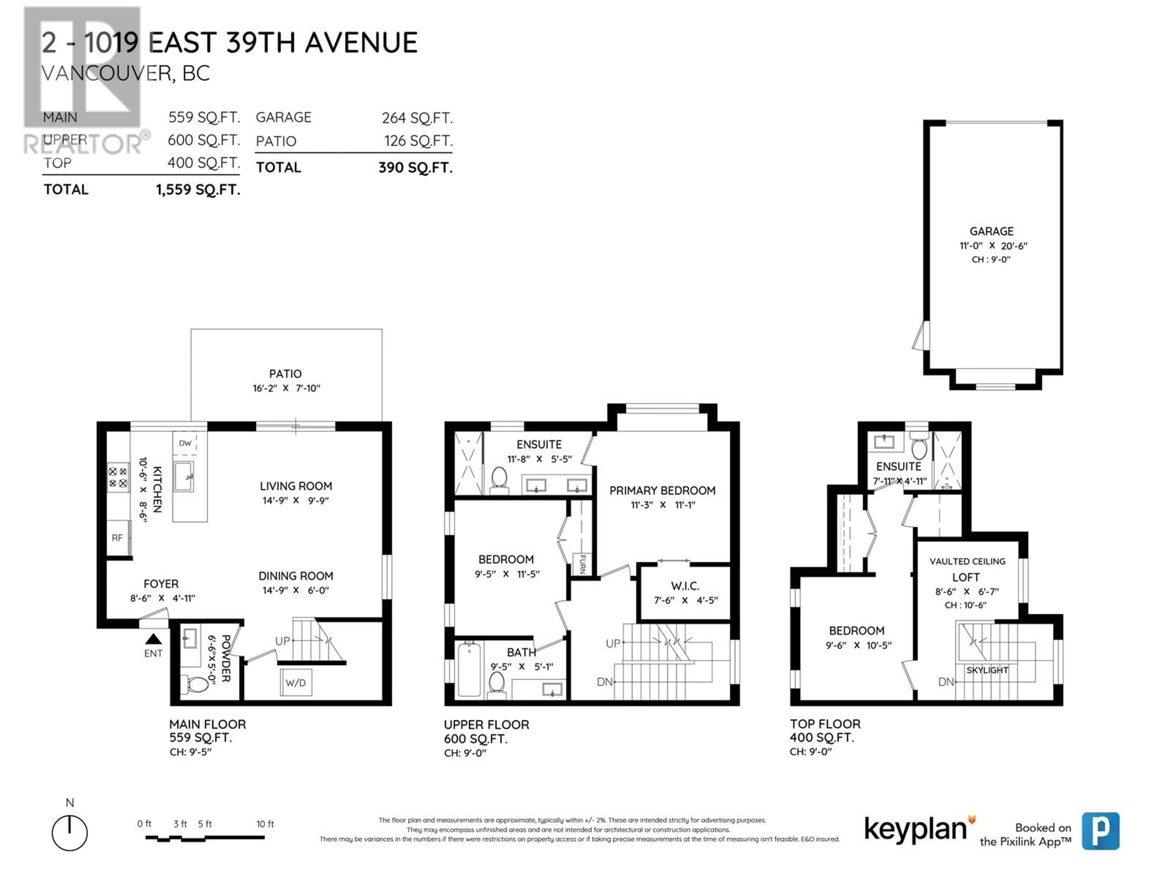 Floor plan for 2 1019 E 39TH AVENUE, Vancouver British Columbia V5W1K9