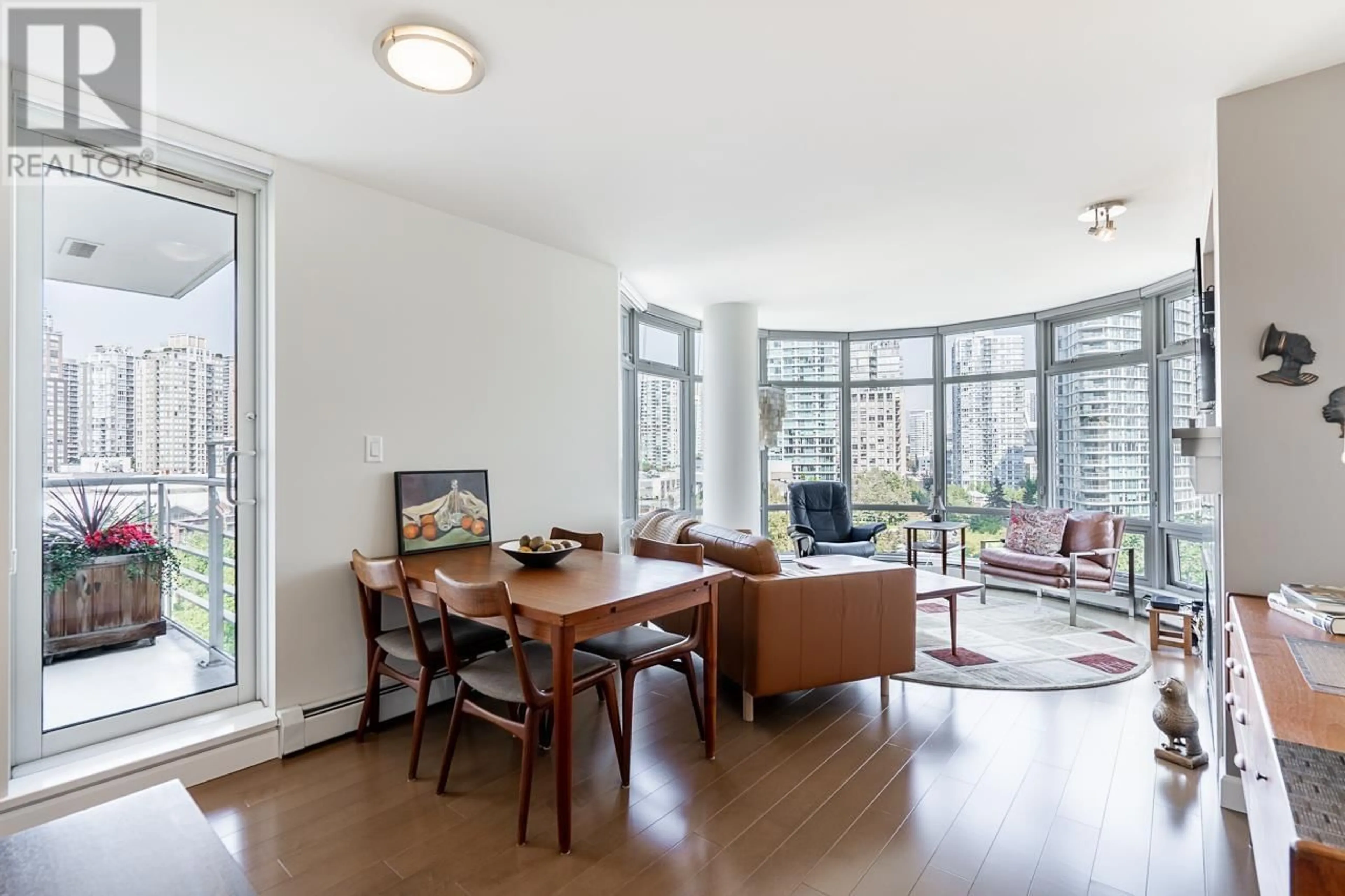 Living room, wood floors for 1102 198 AQUARIUS MEWS, Vancouver British Columbia V6Z2Y4