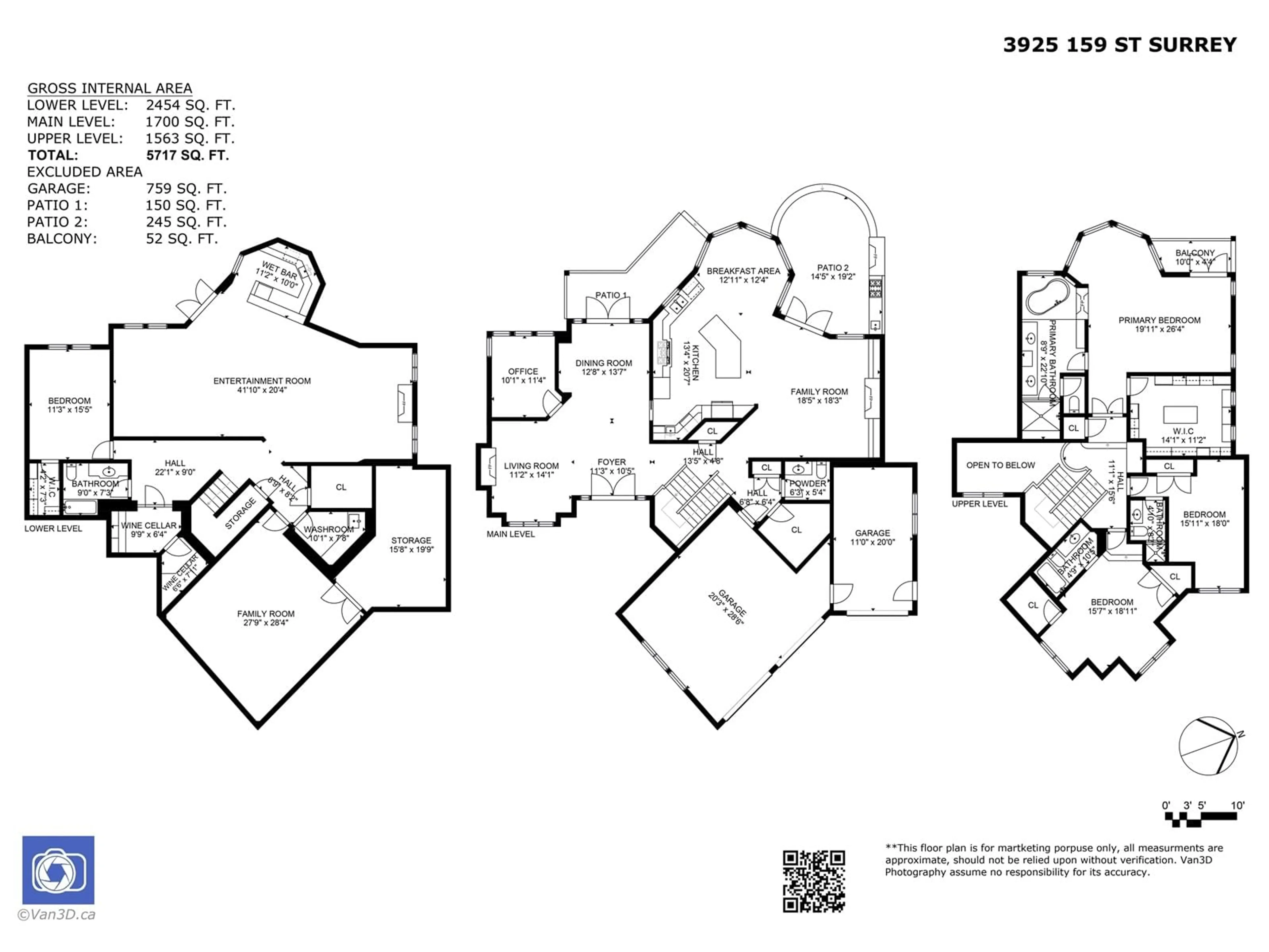 Floor plan for 3925 159 STREET, Surrey British Columbia V3Z0Y3