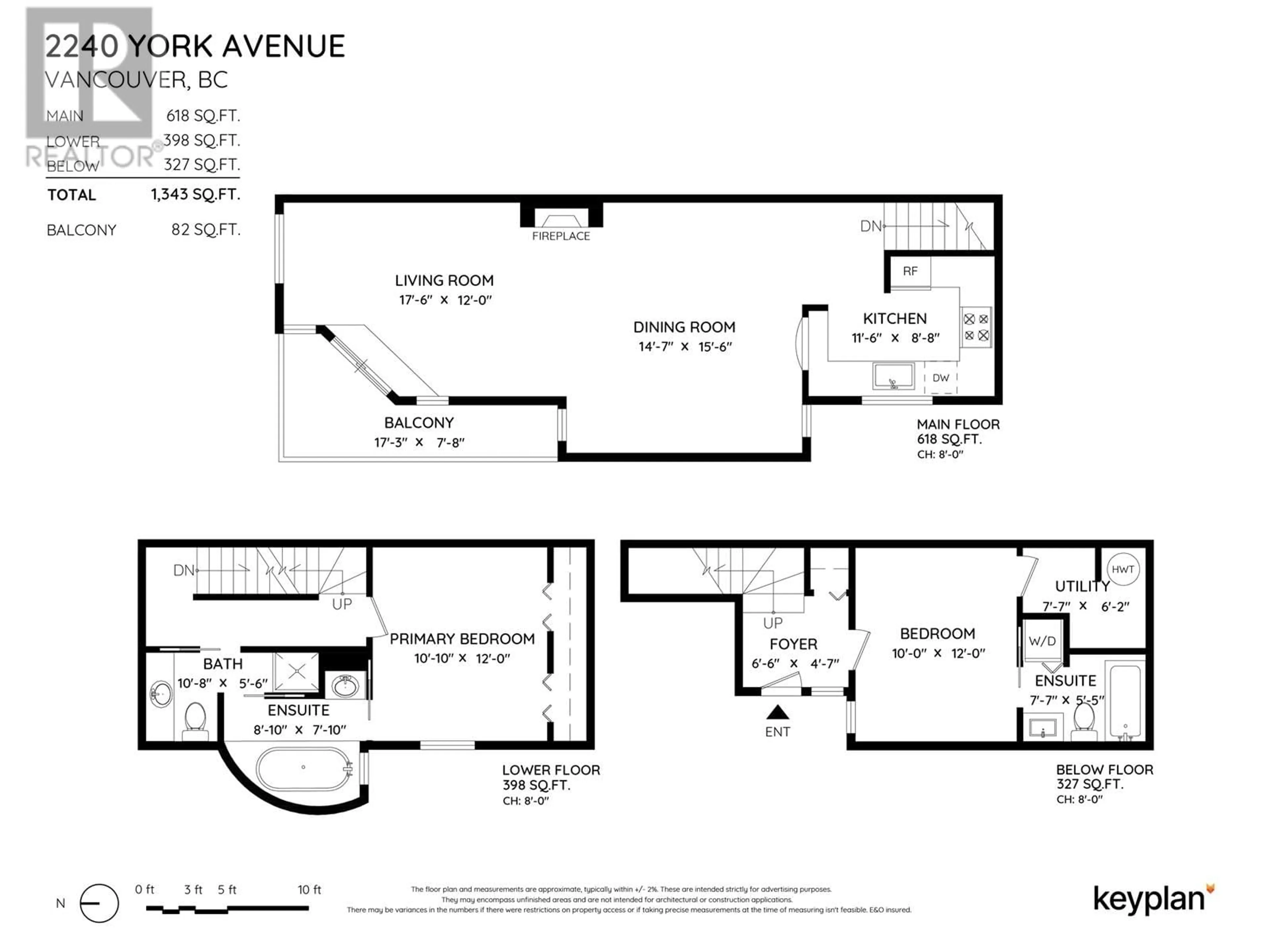 Floor plan for 2240 YORK AVENUE, Vancouver British Columbia V6K1C6