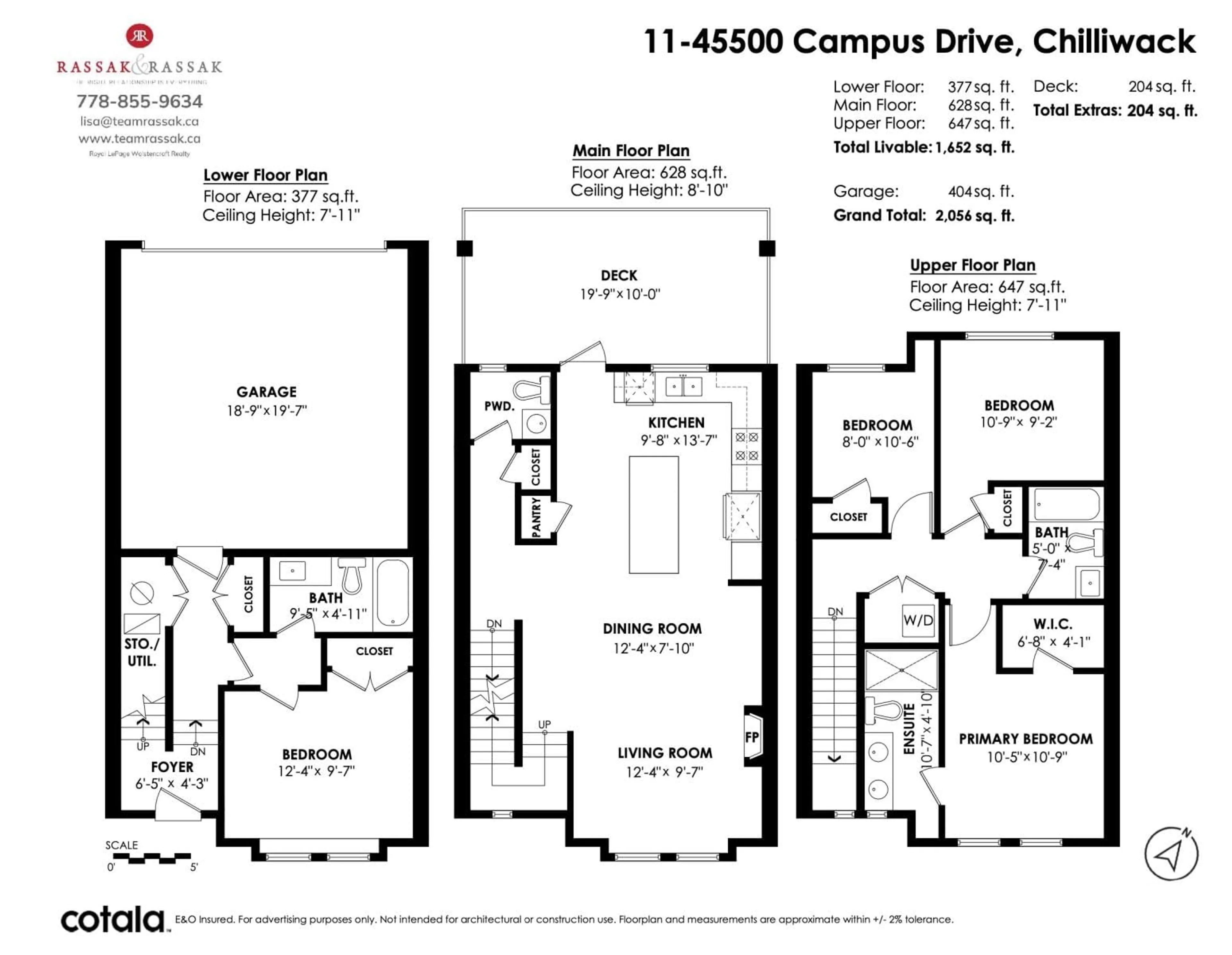 Floor plan for 11 45500 CAMPUS DRIVE, Chilliwack British Columbia V2R6E9