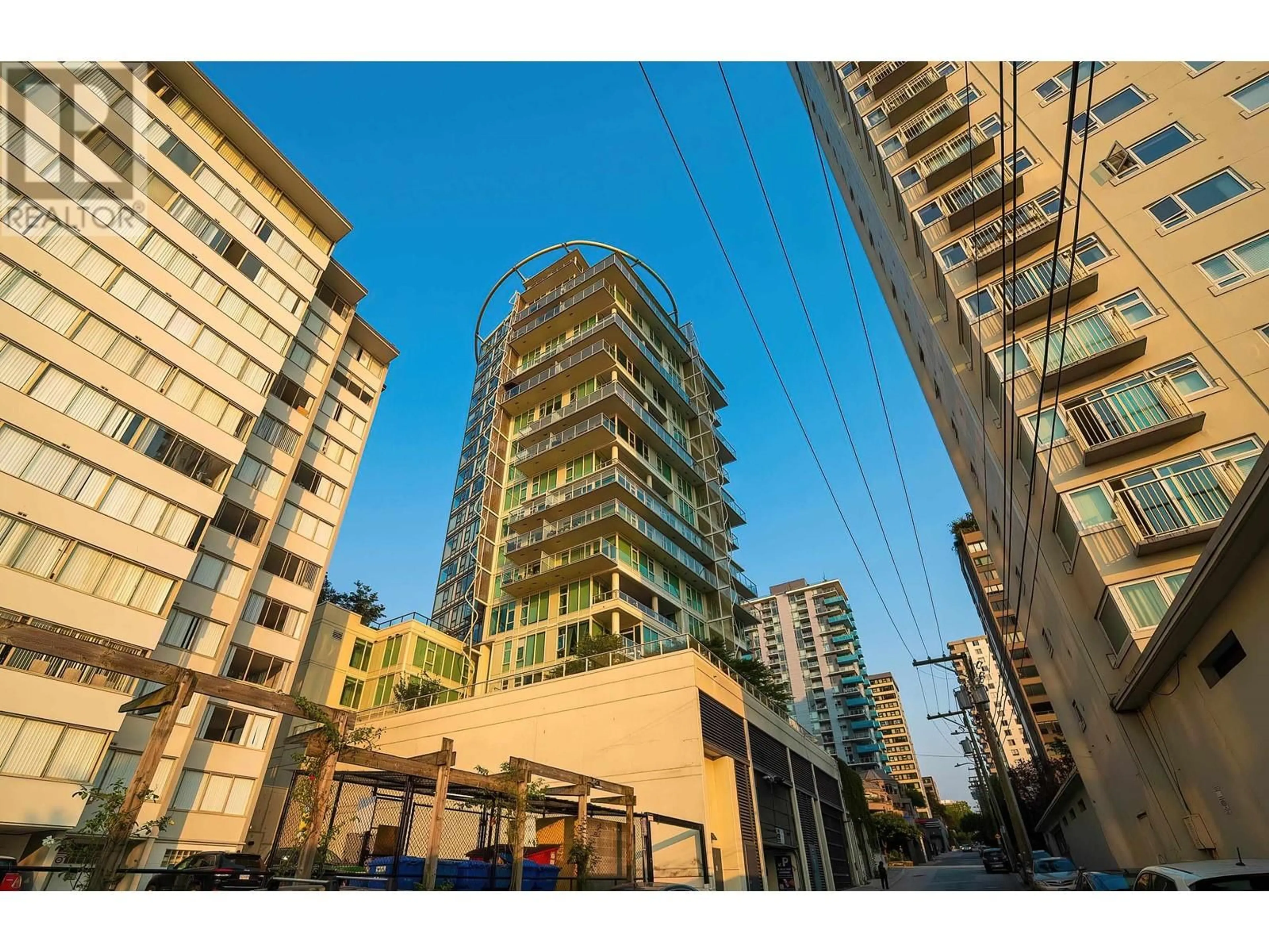 A pic from exterior of the house or condo, the street view for 1506 1221 BIDWELL STREET, Vancouver British Columbia V6G0B1