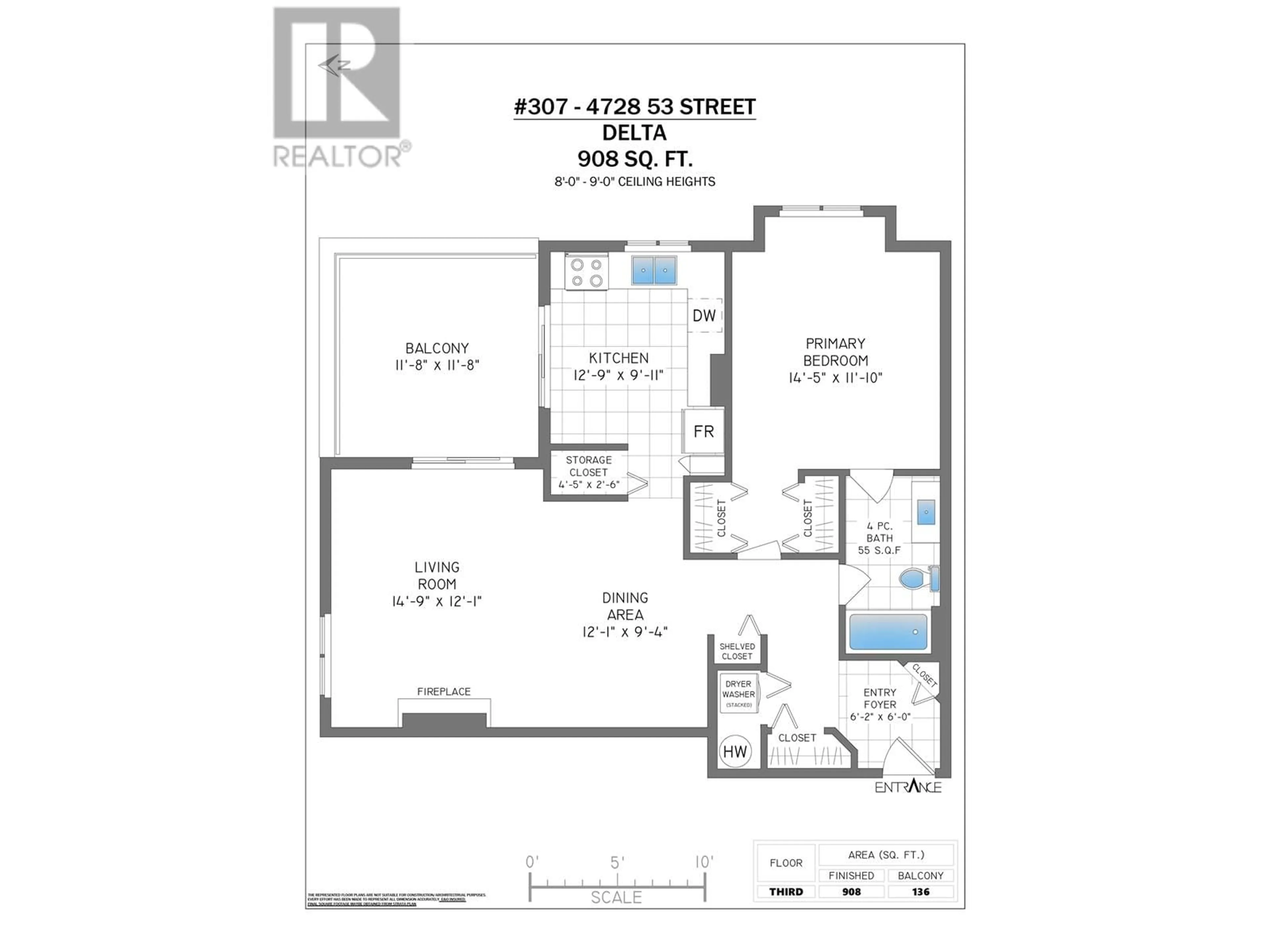 Floor plan for 307 4728 53 STREET, Delta British Columbia V4K2Z1