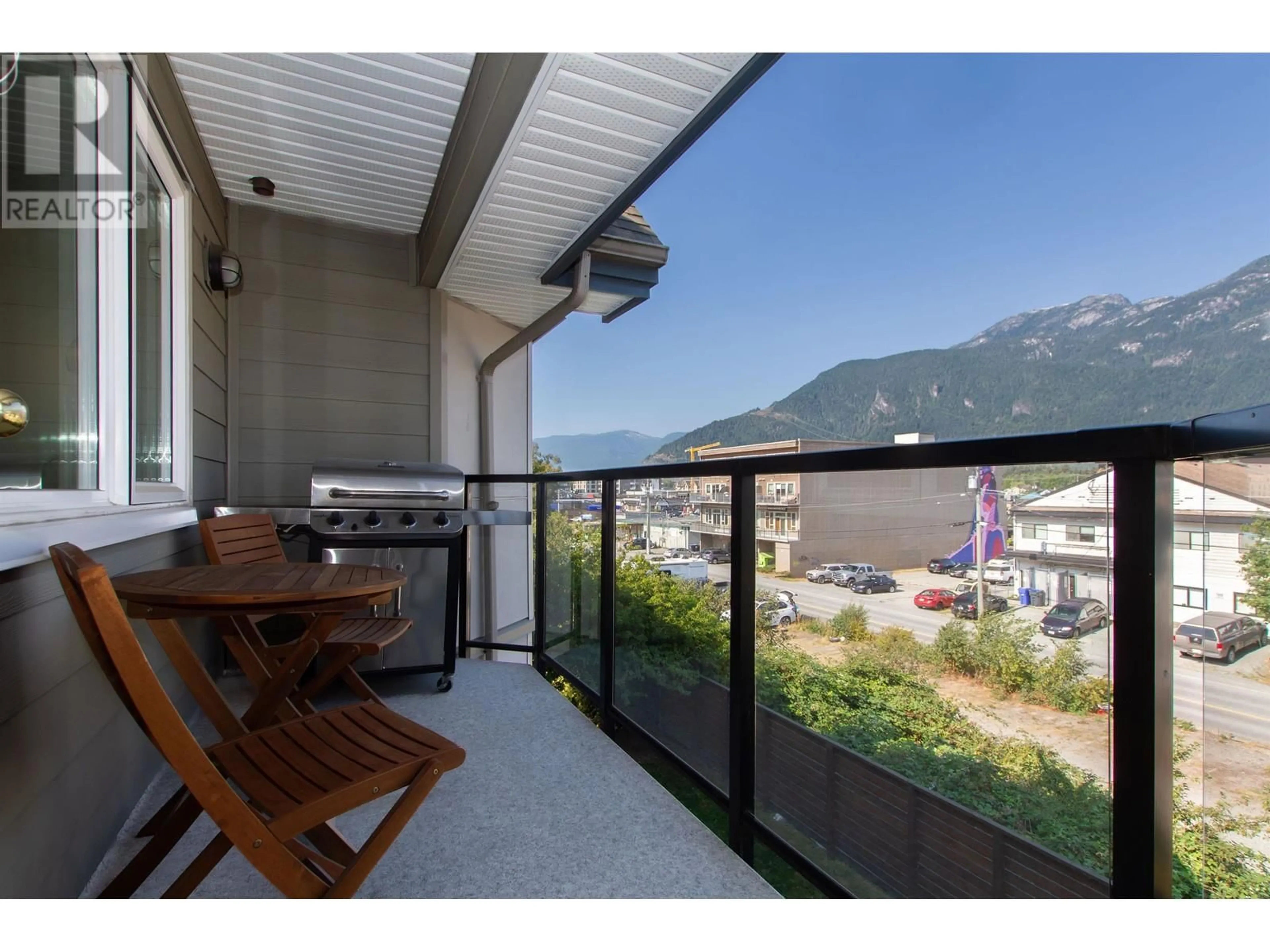 Balcony in the apartment, the view of mountain for 304 1466 PEMBERTON AVENUE, Squamish British Columbia V8B0K1