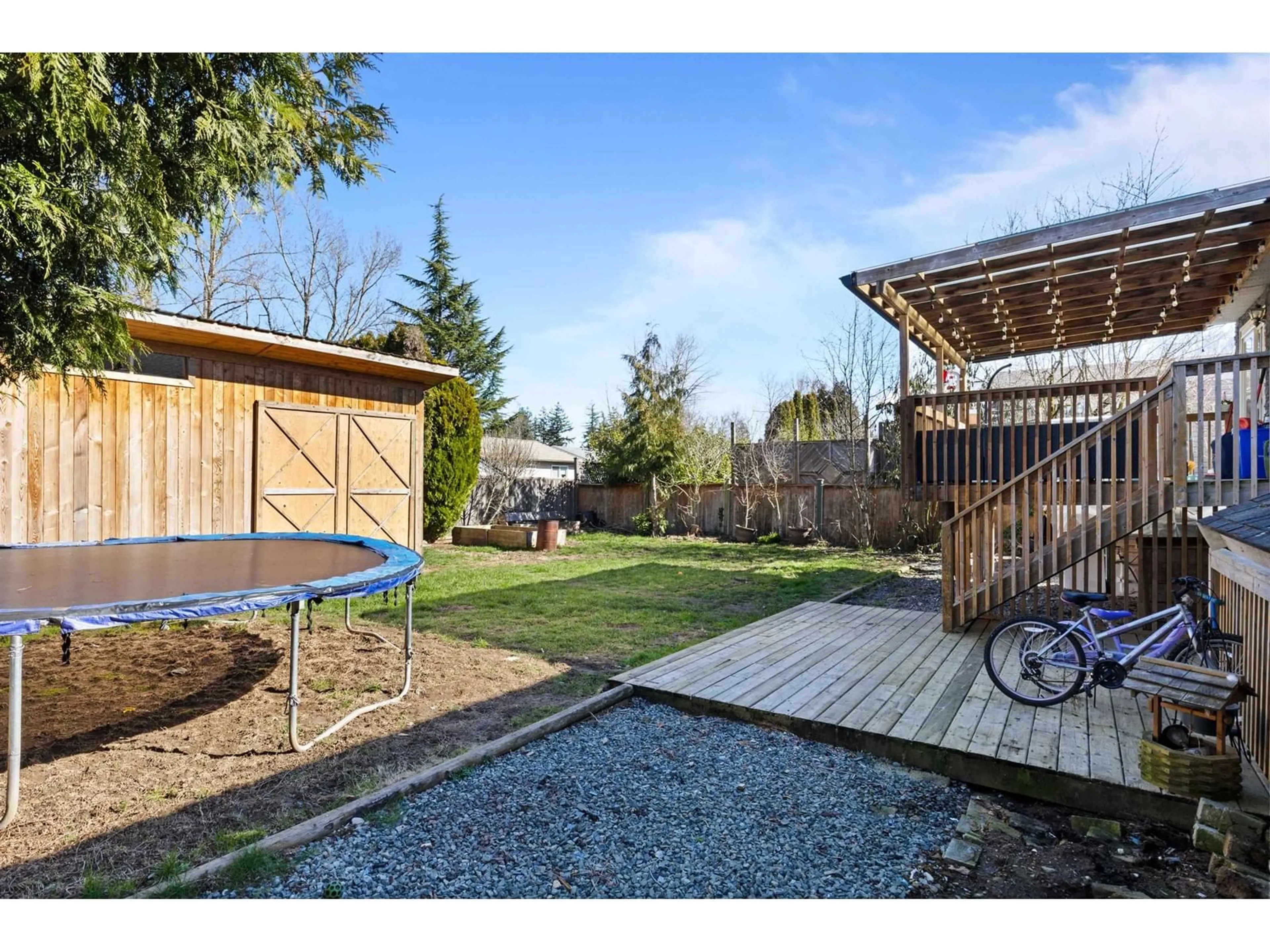 Patio, the fenced backyard for 26673 32A AVENUE, Langley British Columbia V4W3G3