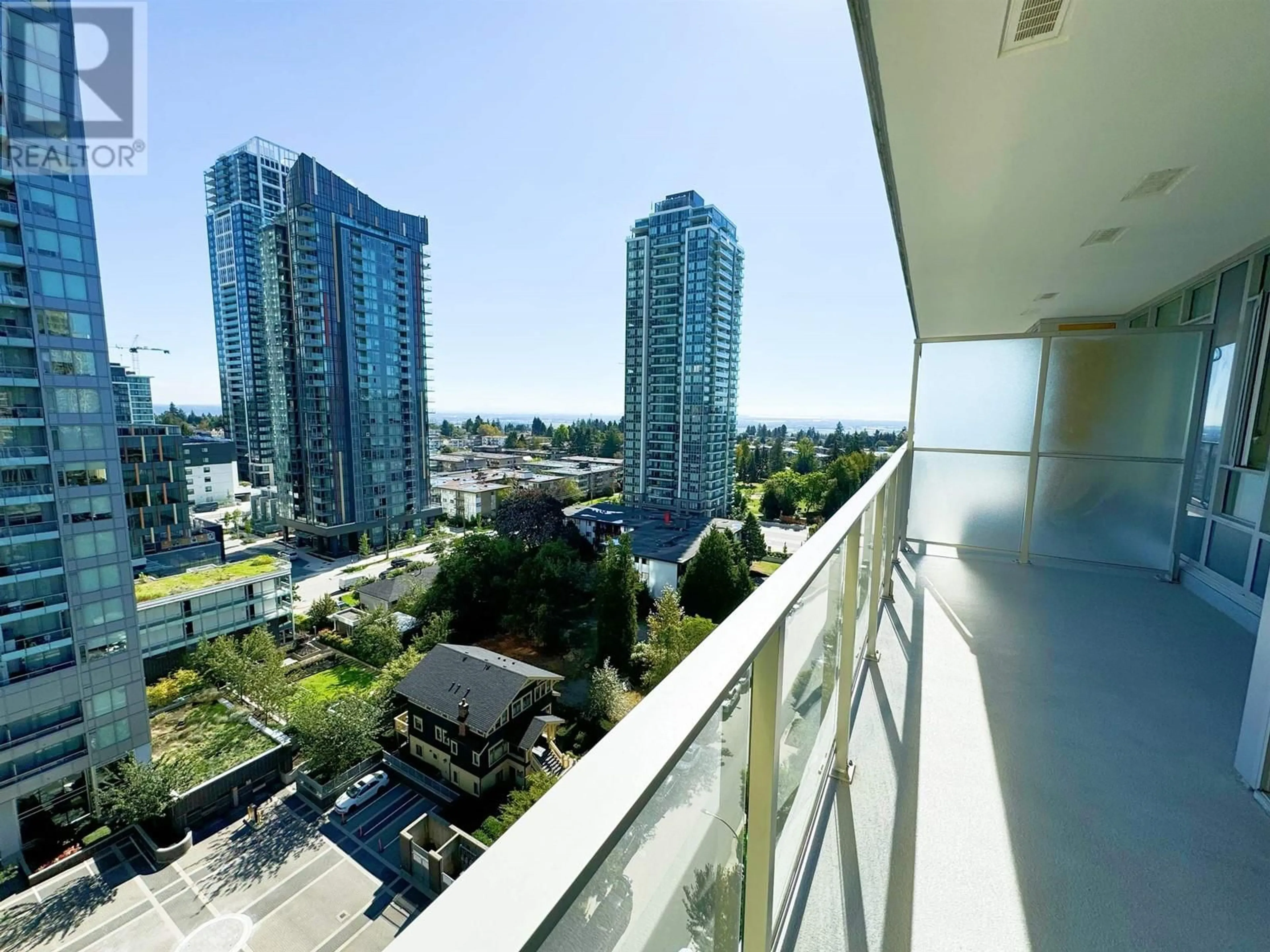 Balcony in the apartment, the view of city buildings for 1003 6383 MCKAY AVENUE, Burnaby British Columbia V5H0H8