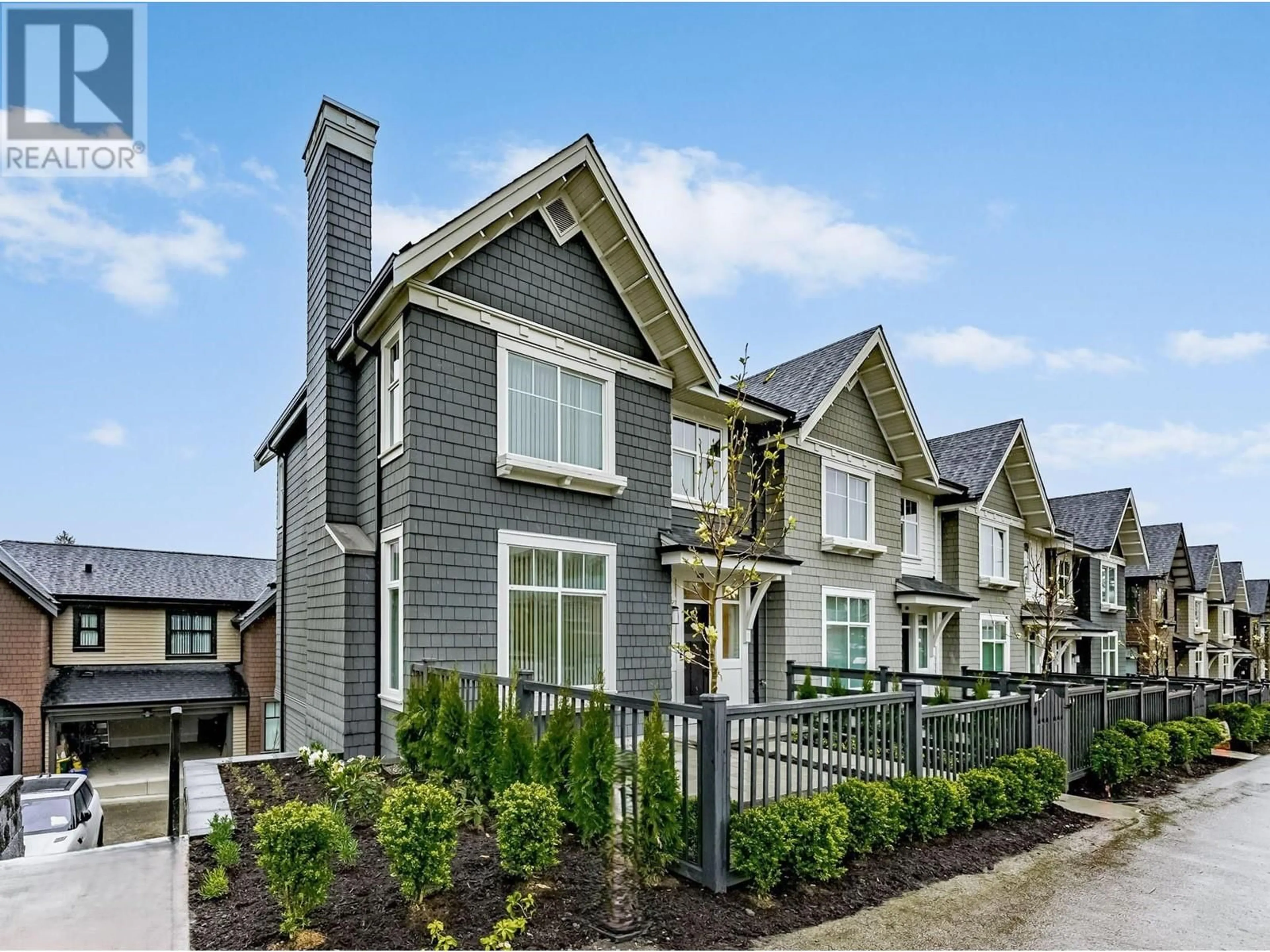 A pic from exterior of the house or condo, the fenced backyard for 134 1340 OLMSTED STREET, Coquitlam British Columbia V3E0T2