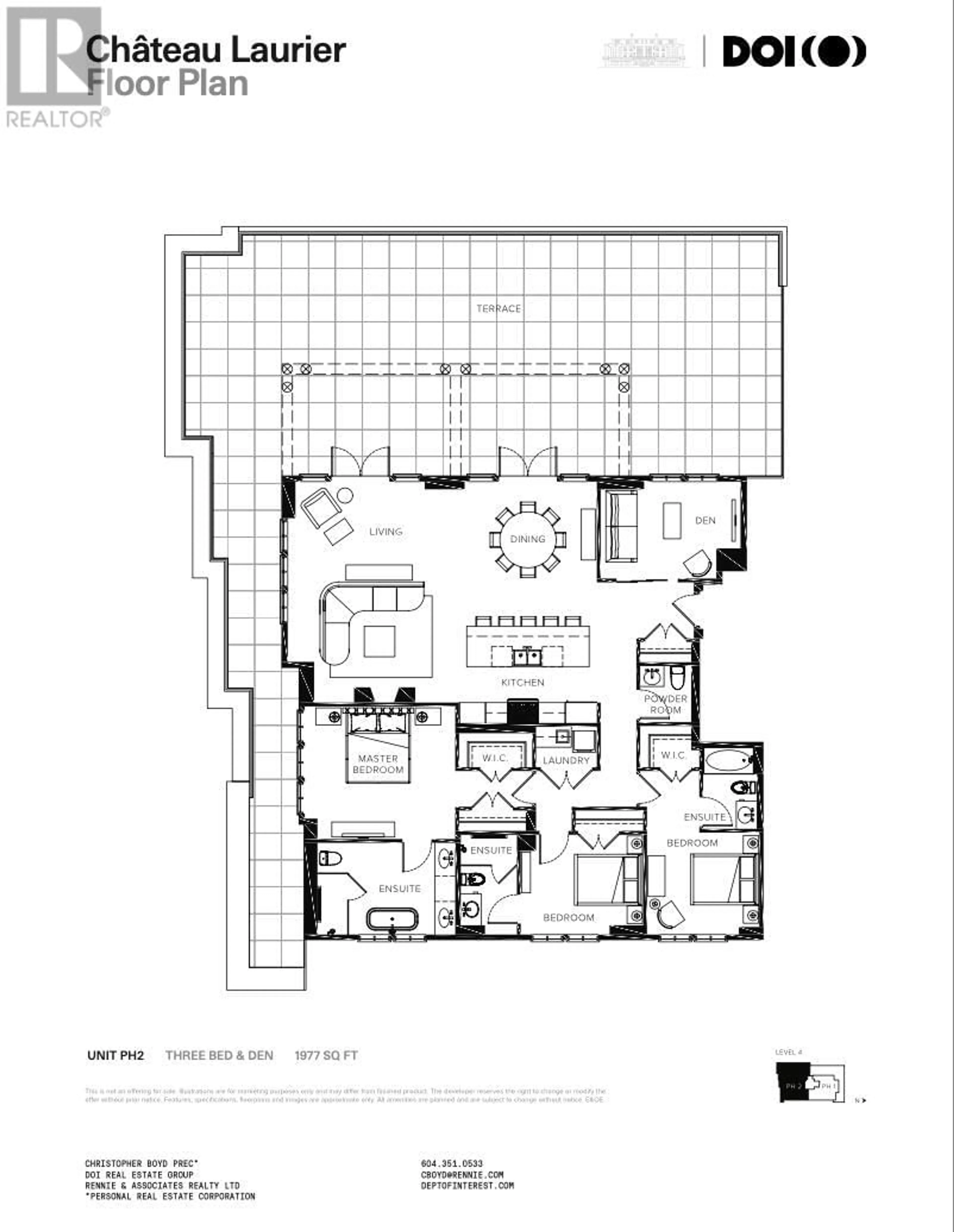 Floor plan for PH2 1009 LAURIER AVENUE, Vancouver British Columbia V6H1Y2