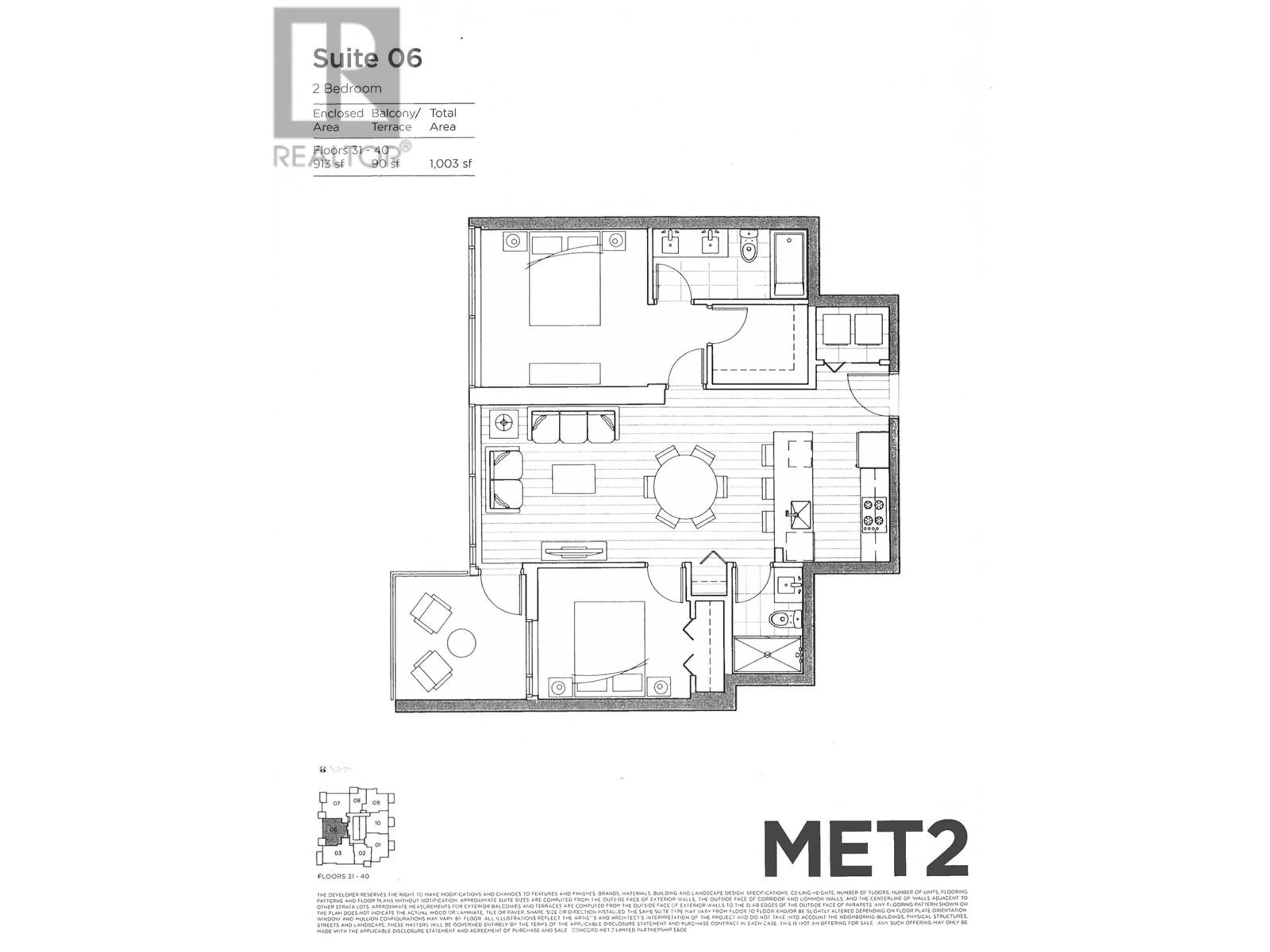 Floor plan for 4006 6538 NELSON AVENUE, Burnaby British Columbia V5R5H4