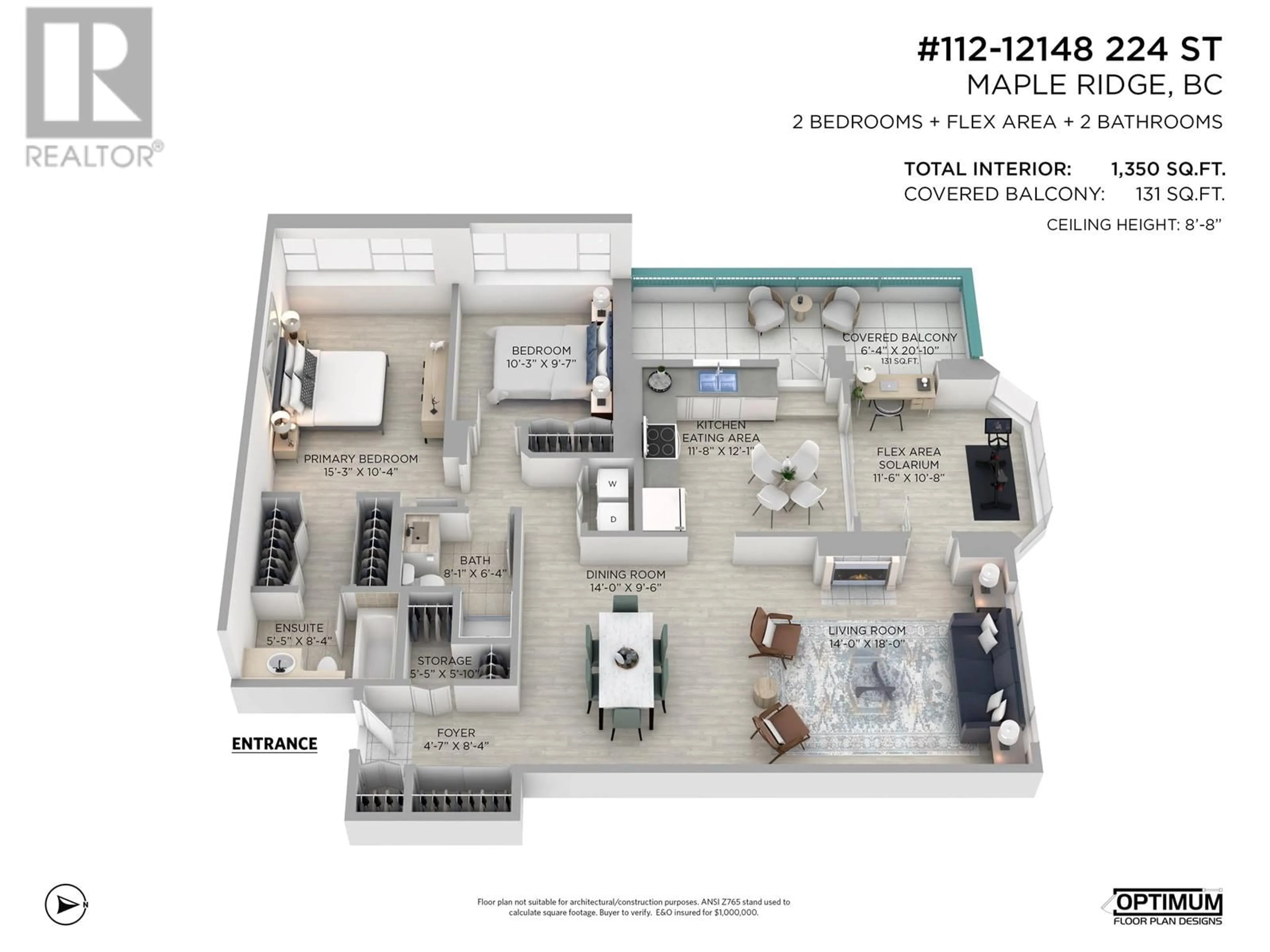 Floor plan for 112 12148 224 STREET, Maple Ridge British Columbia V2X3N8