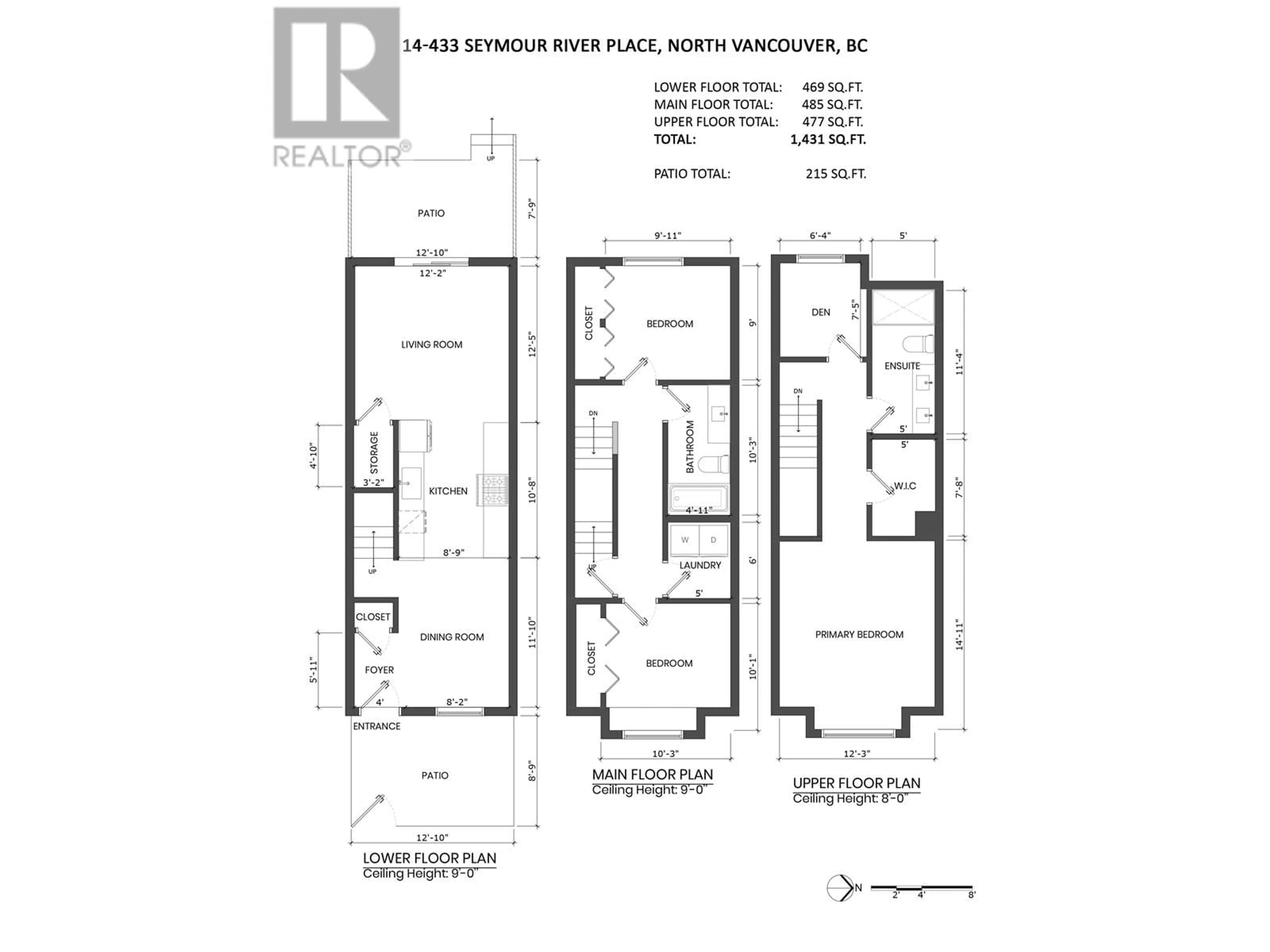 Floor plan for 14 433 SEYMOUR RIVER PLACE, North Vancouver British Columbia V7H0B8