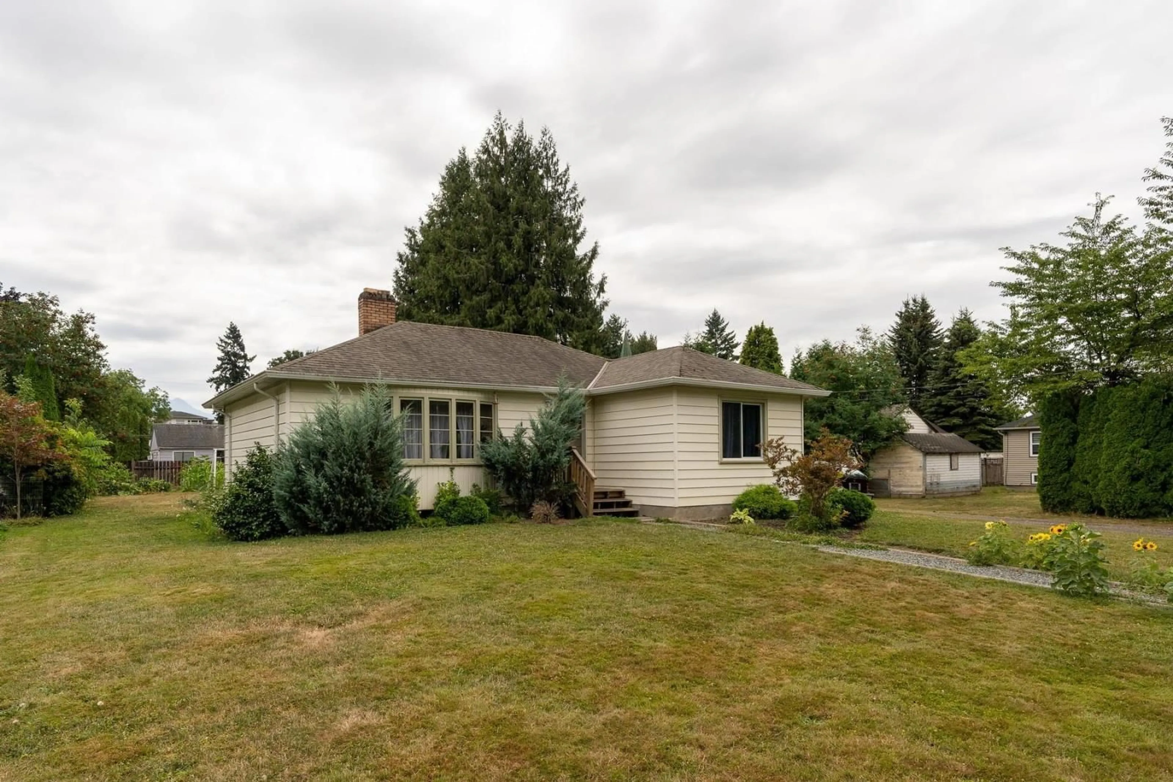 Frontside or backside of a home, the fenced backyard for 46124 MELLARD AVENUE, Chilliwack British Columbia V2P2Y9