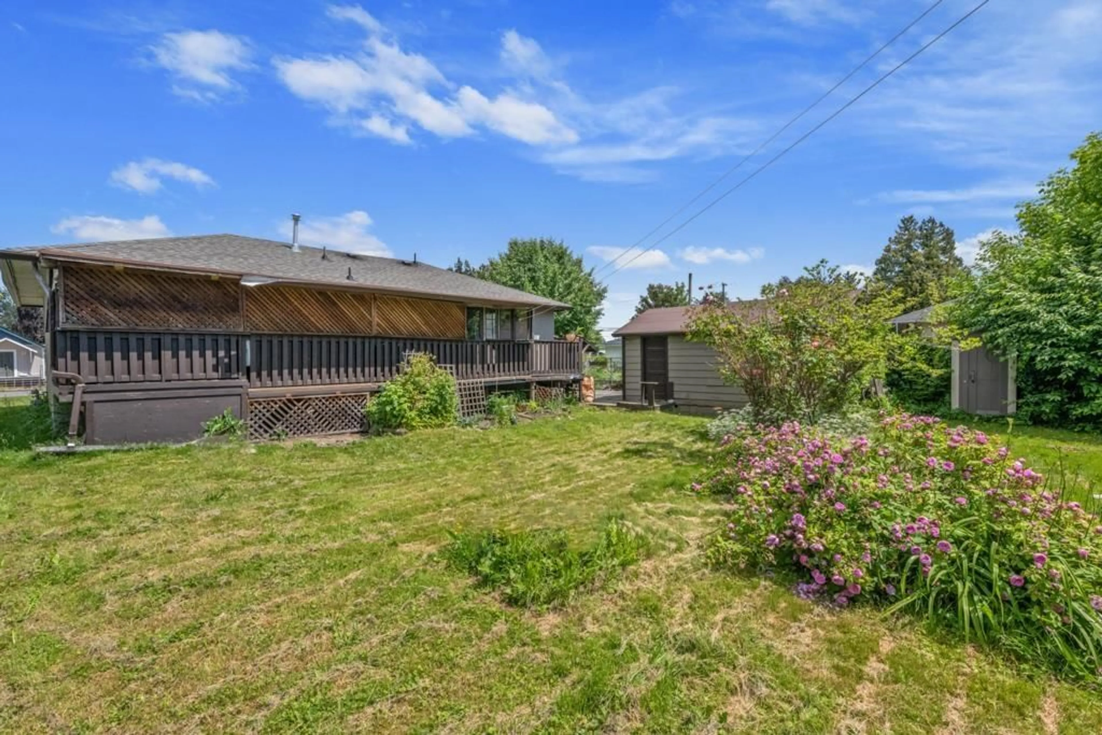 Patio, the fenced backyard for 46168 BONNY AVENUE, Chilliwack British Columbia V2P3H8