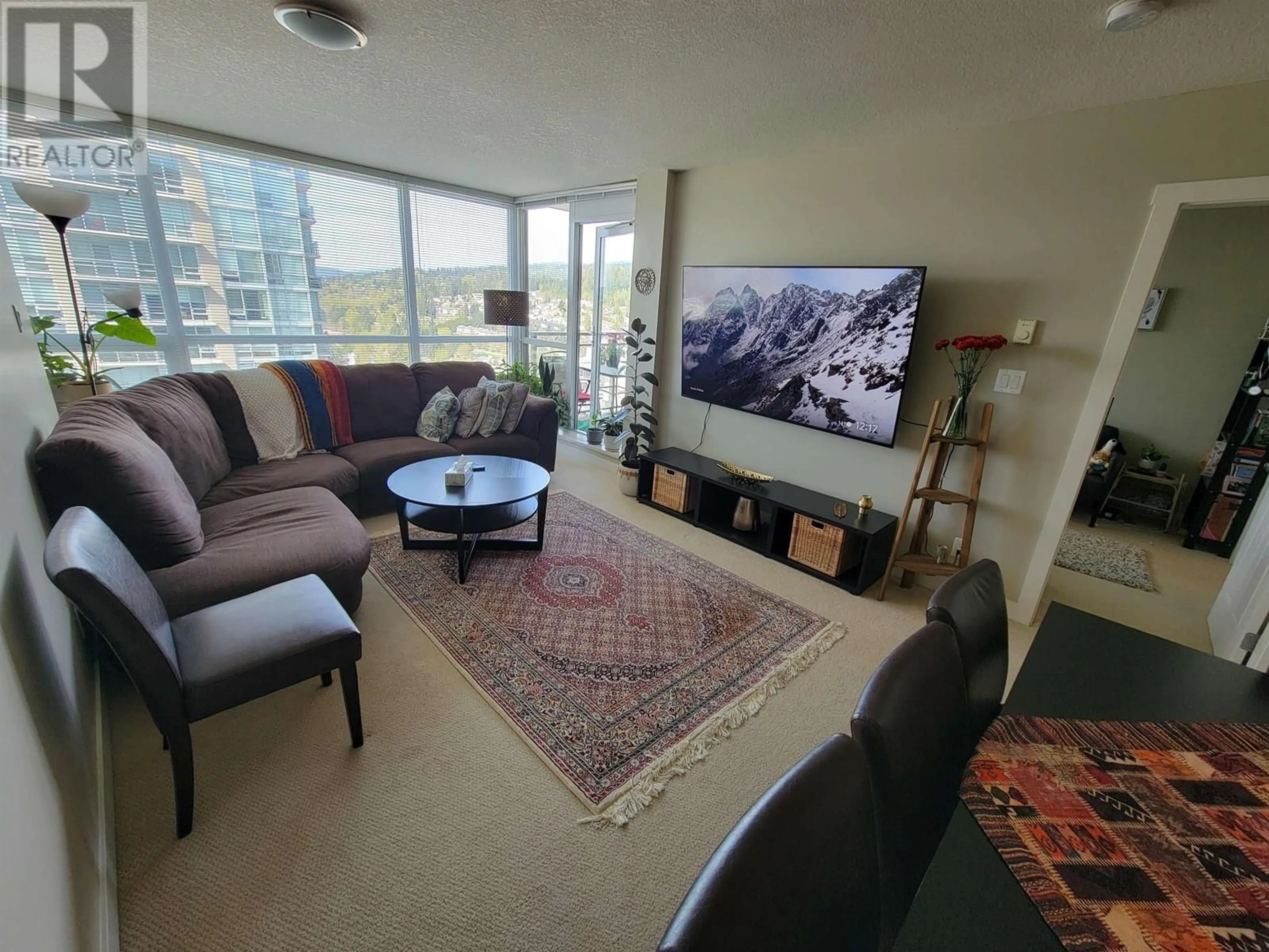 Living room, carpet floors for 2807 2978 GLEN DRIVE, Coquitlam British Columbia V3B0C3