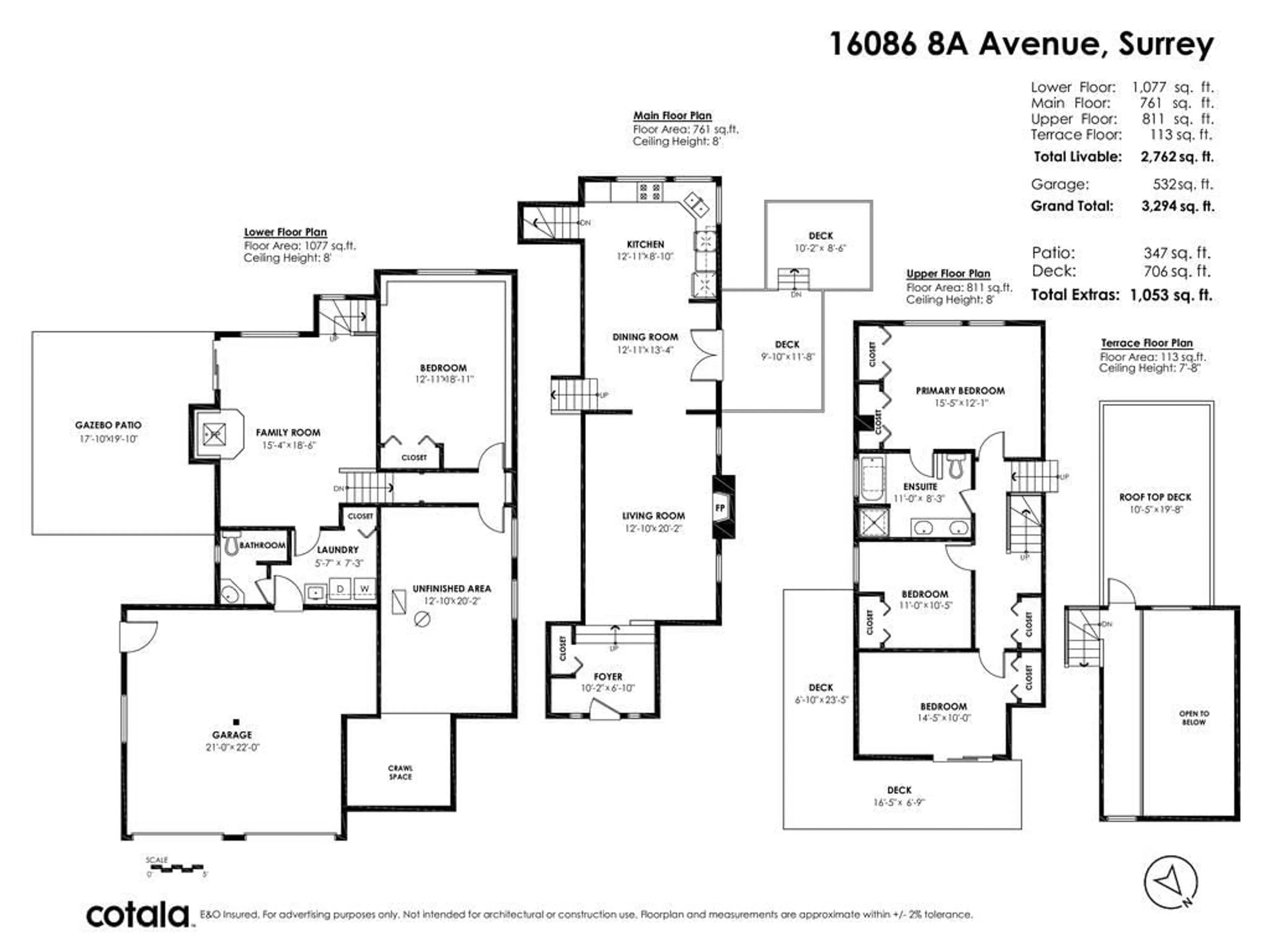 Floor plan for 16086 8A AVENUE, Surrey British Columbia V4A7B8