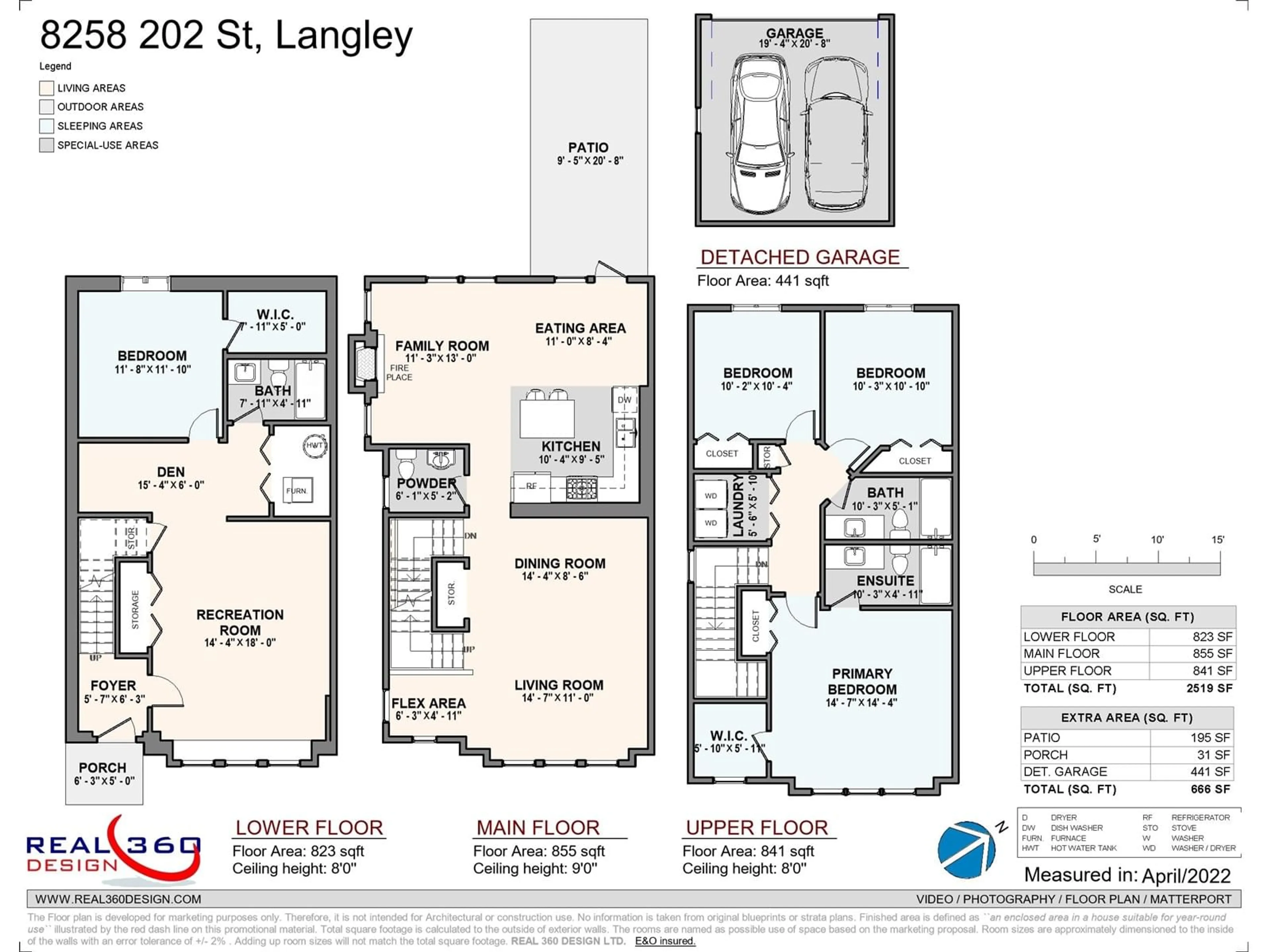 Floor plan for 8258 202 STREET, Langley British Columbia V2Y0Y9