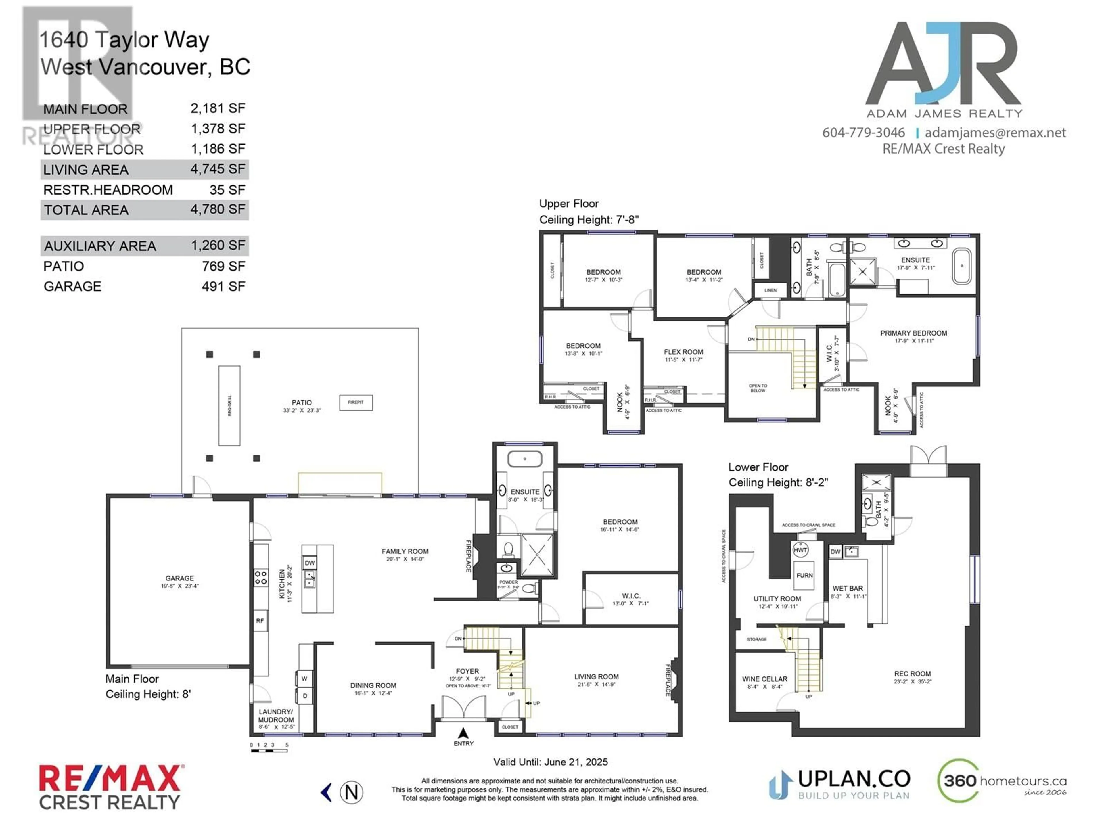 Floor plan for 1640 TAYLOR WAY, West Vancouver British Columbia V7S1N4