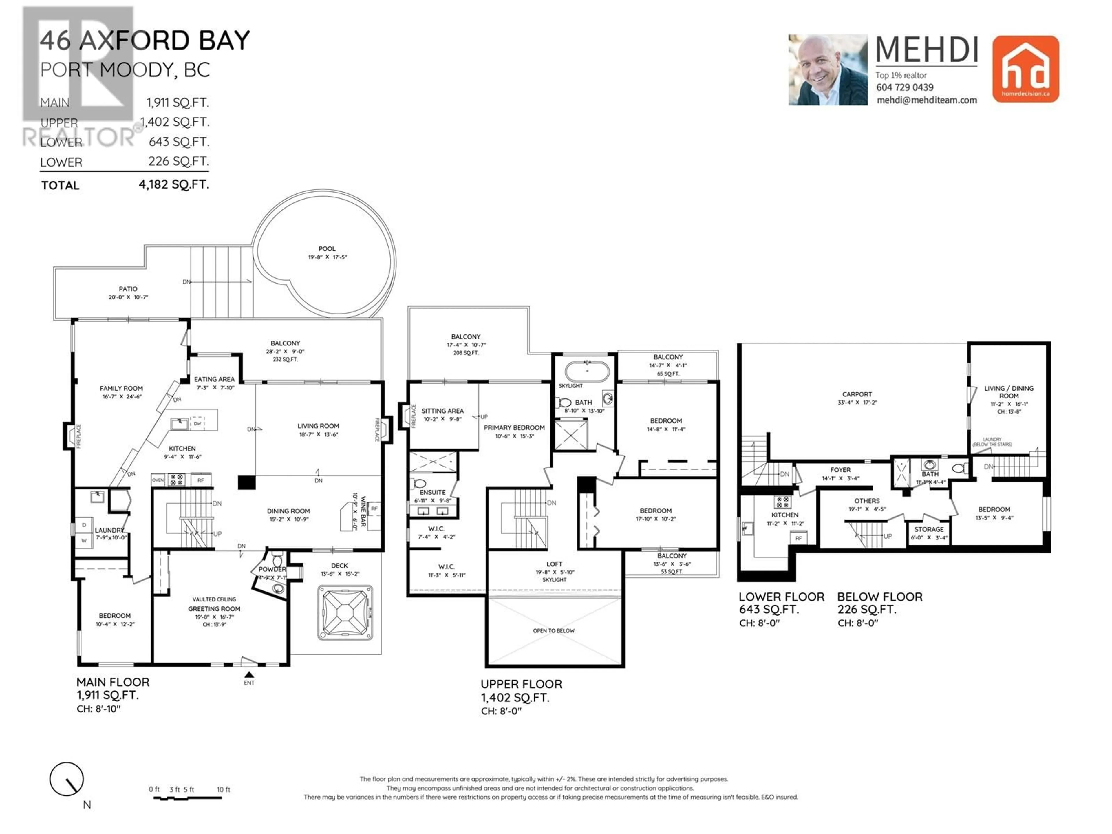 Floor plan for 46 AXFORD BAY, Port Moody British Columbia V3H3R2