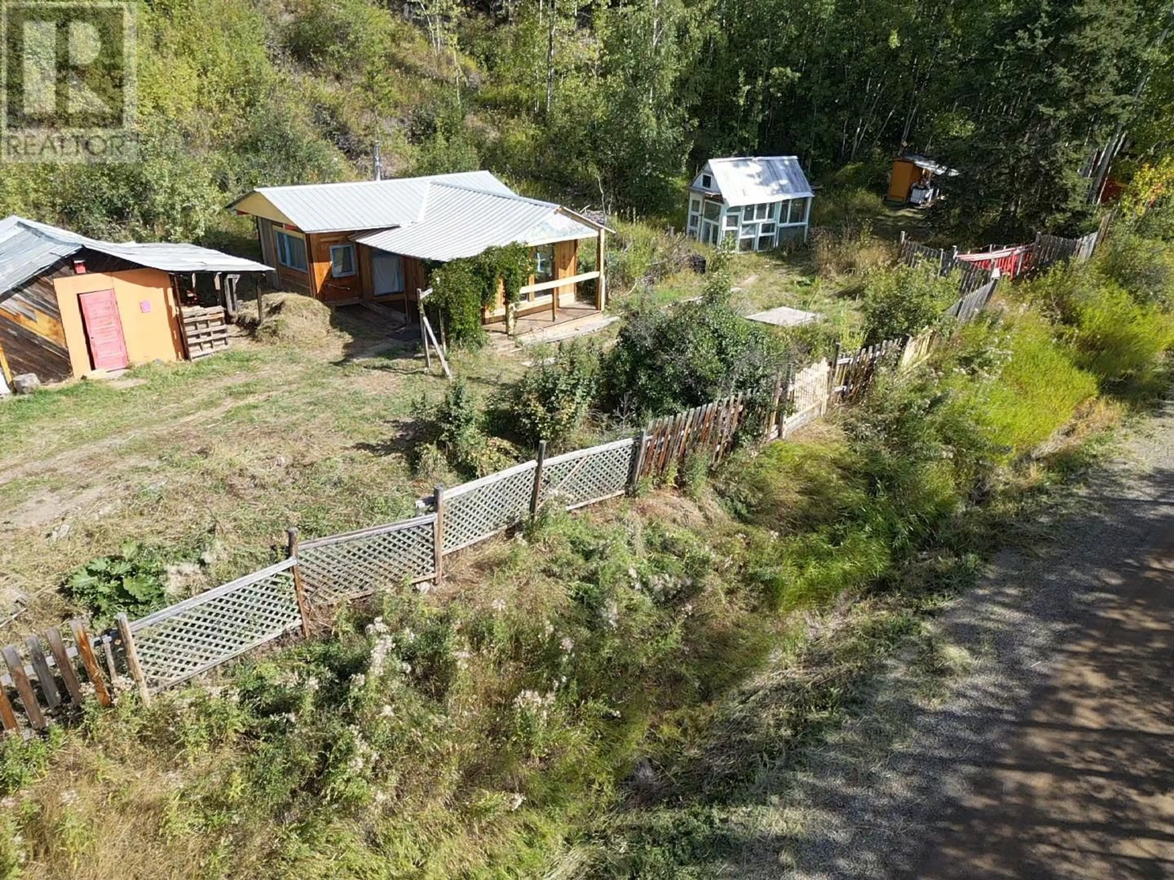 A pic from outside/outdoor area/front of a property/back of a property/a pic from drone, mountain view for 809 TELEGRAPH ROAD, Fort Fraser British Columbia V0J1N0