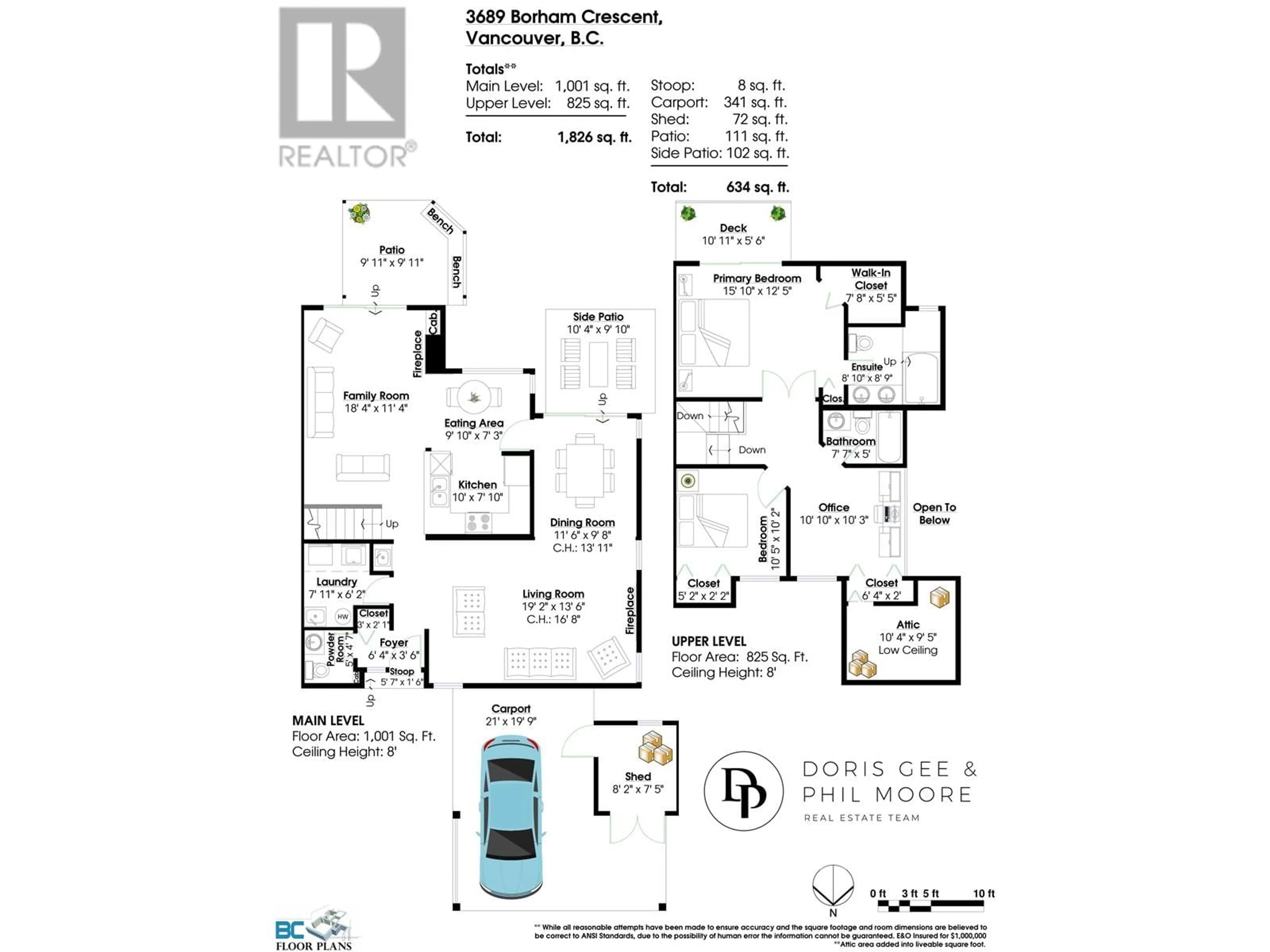 Floor plan for 3689 BORHAM CRESCENT, Vancouver British Columbia V5S3X2